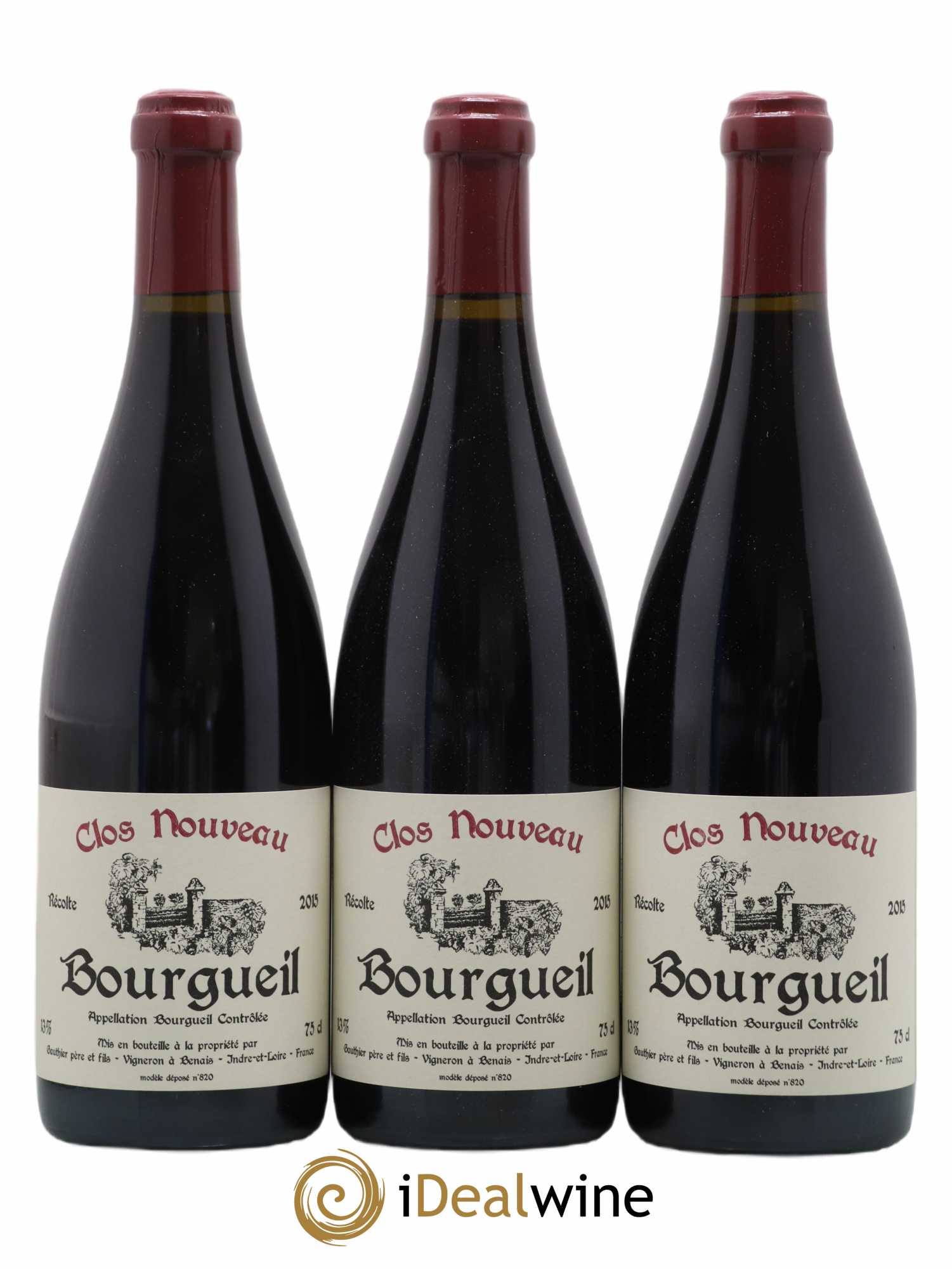 Bourgueil Clos Nouveau Domaine du Bel Air 2015 - Lot de 3 bouteilles - 0