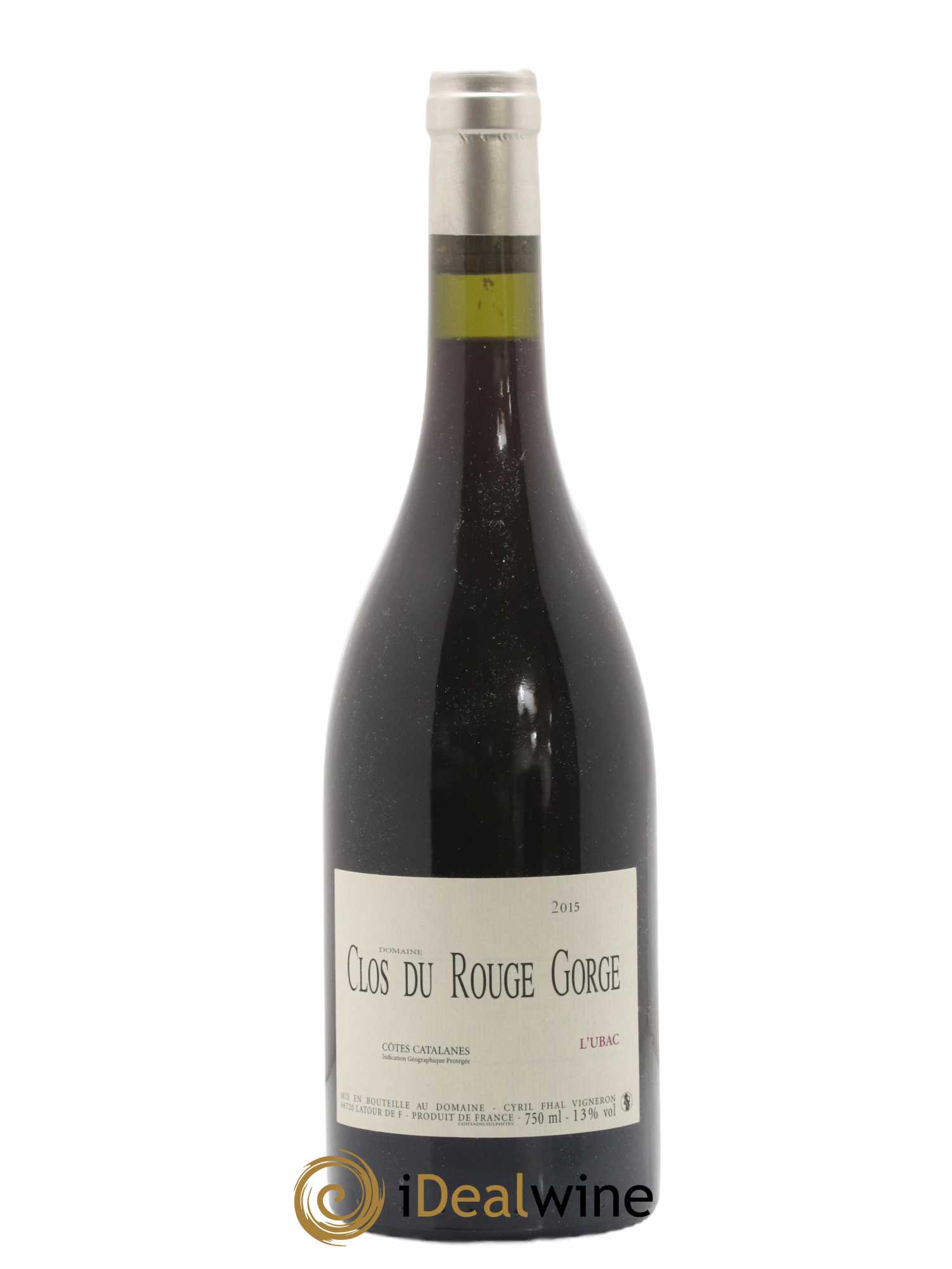 Côtes Catalanes Clos du Rouge Gorge L'Ubac Cyril Fhal 2015 - Lot of 1 bottle - 0