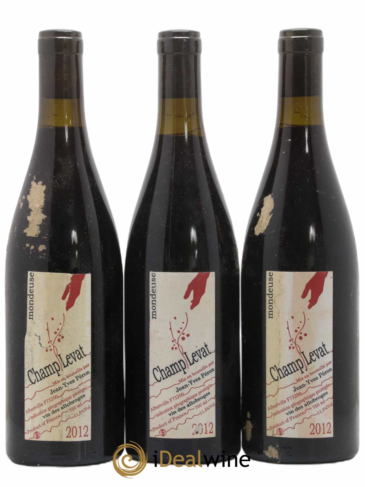 Vin de France Champ Levat Jean-Yves Péron 2012 - Lot of 3 bottles - 0
