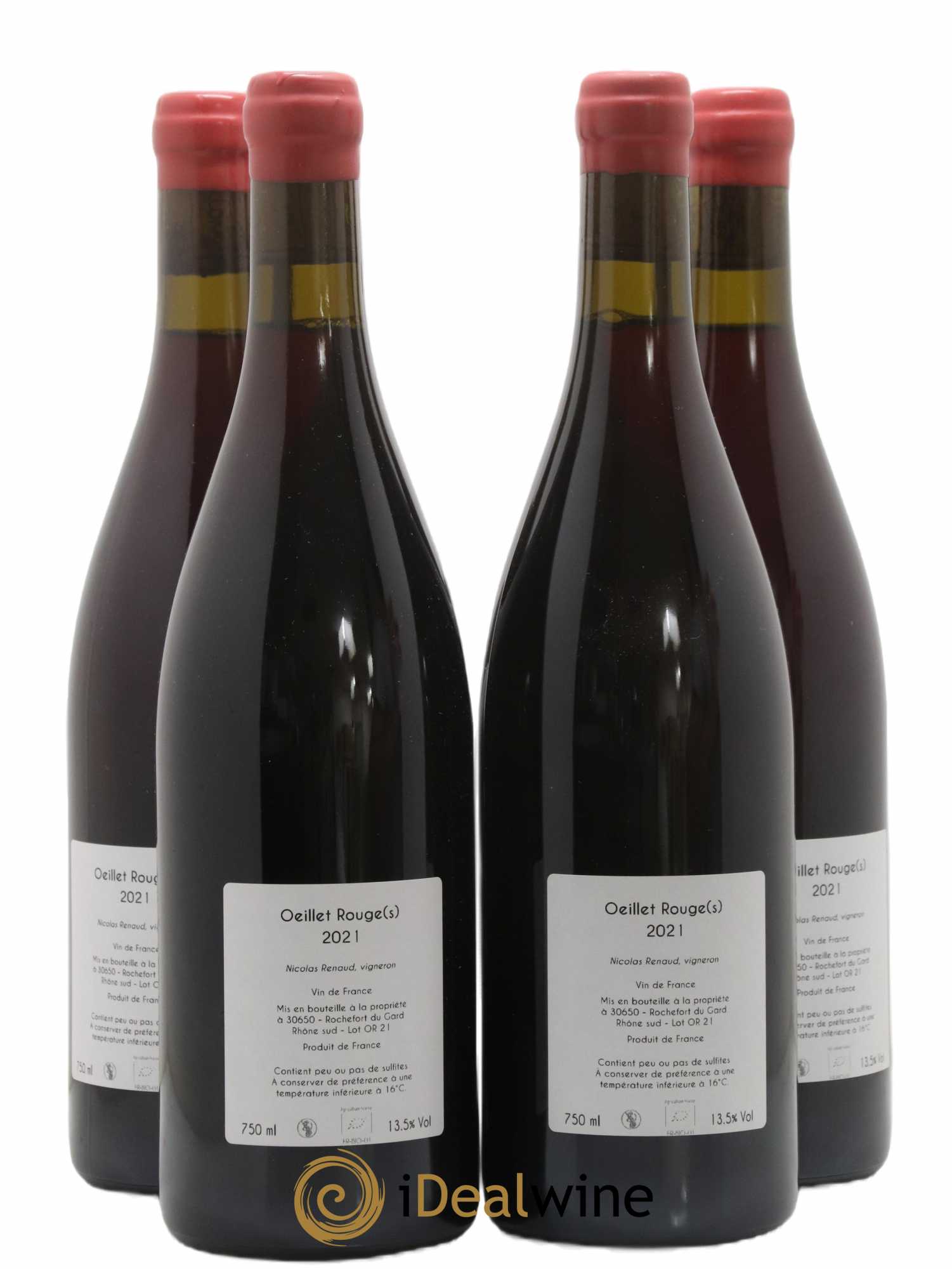 Vin de France Oeillet Rouge(s) Clos des Grillons 2021 - Lot de 4 bouteilles - 1