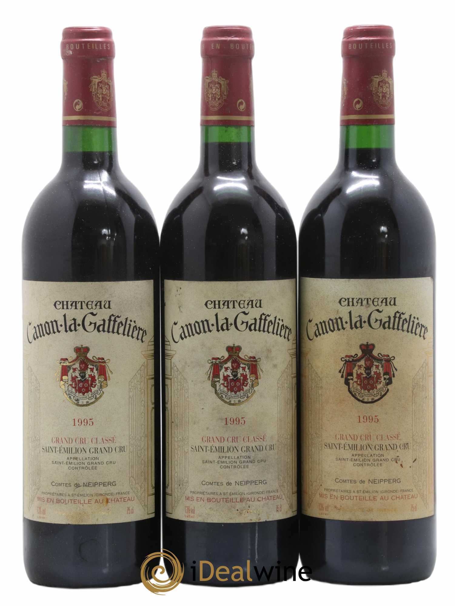 Château Canon la Gaffelière 1er Grand Cru Classé B 1995 - Lot of 3 bottles - 0