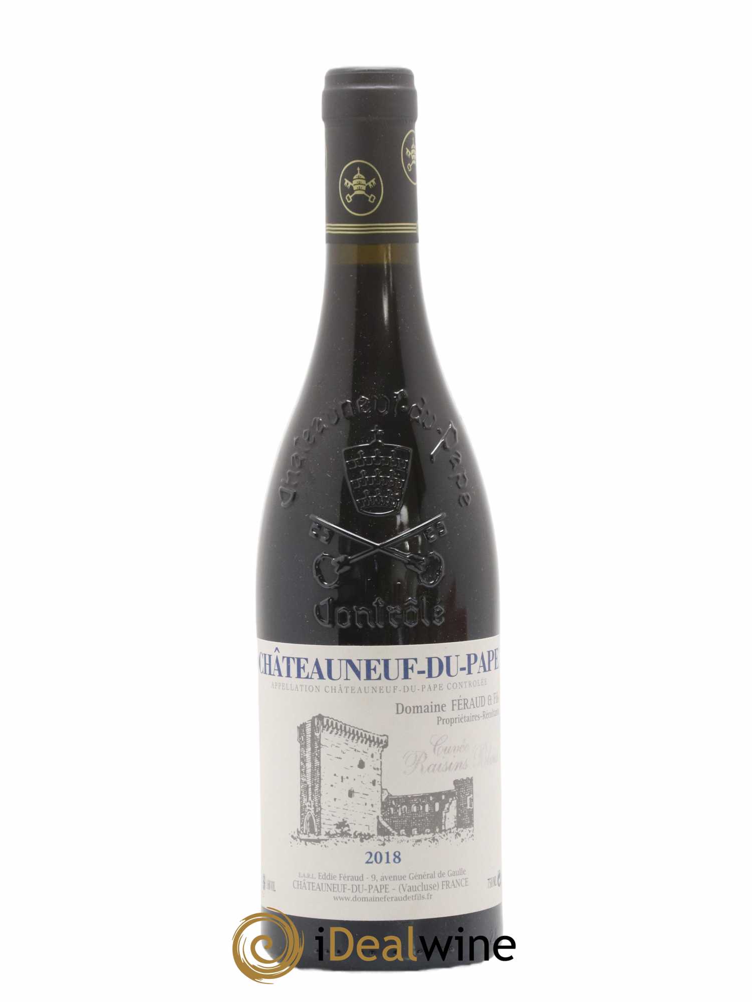 Châteauneuf-du-Pape Cuvée Raisins Bleus Eddie Féraud 2018 - Lot de 1 bouteille - 0
