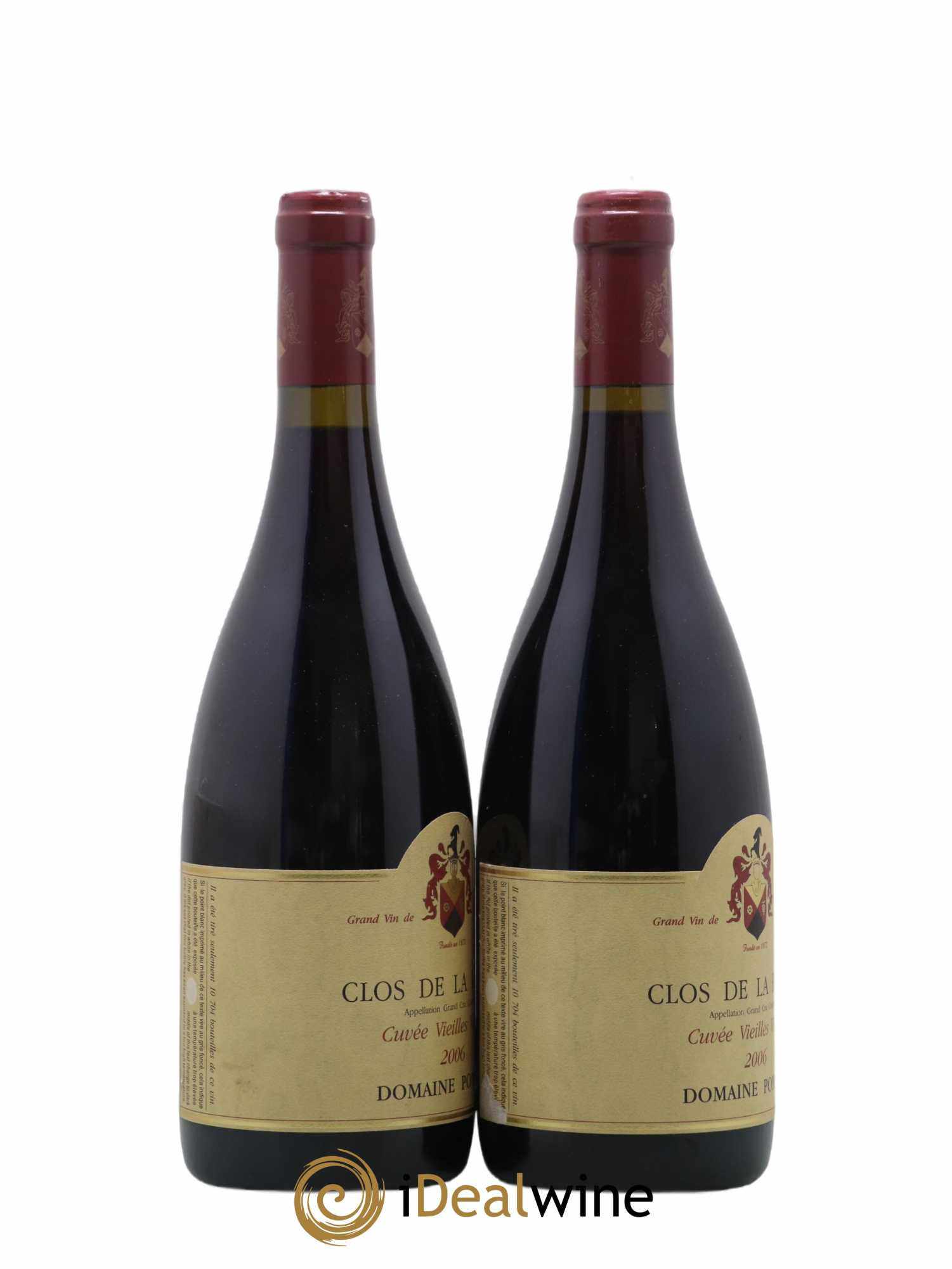 Clos de la Roche Grand Cru Vieilles Vignes Ponsot (Domaine) 2006 - Lot of 2 bottles - 1