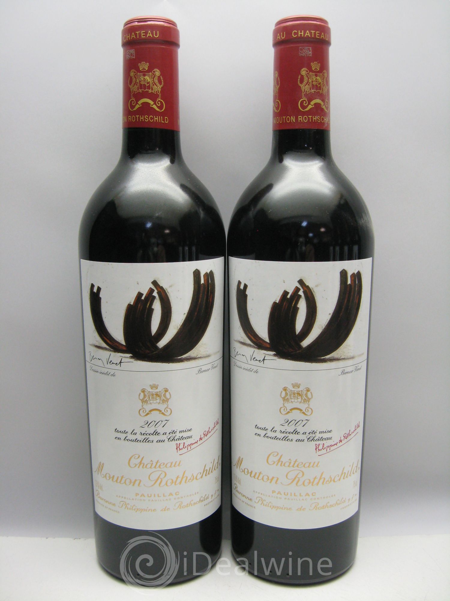 Château Mouton Rothschild 1er Grand Cru Classé 2007 - Lot de 6 bouteilles - 0