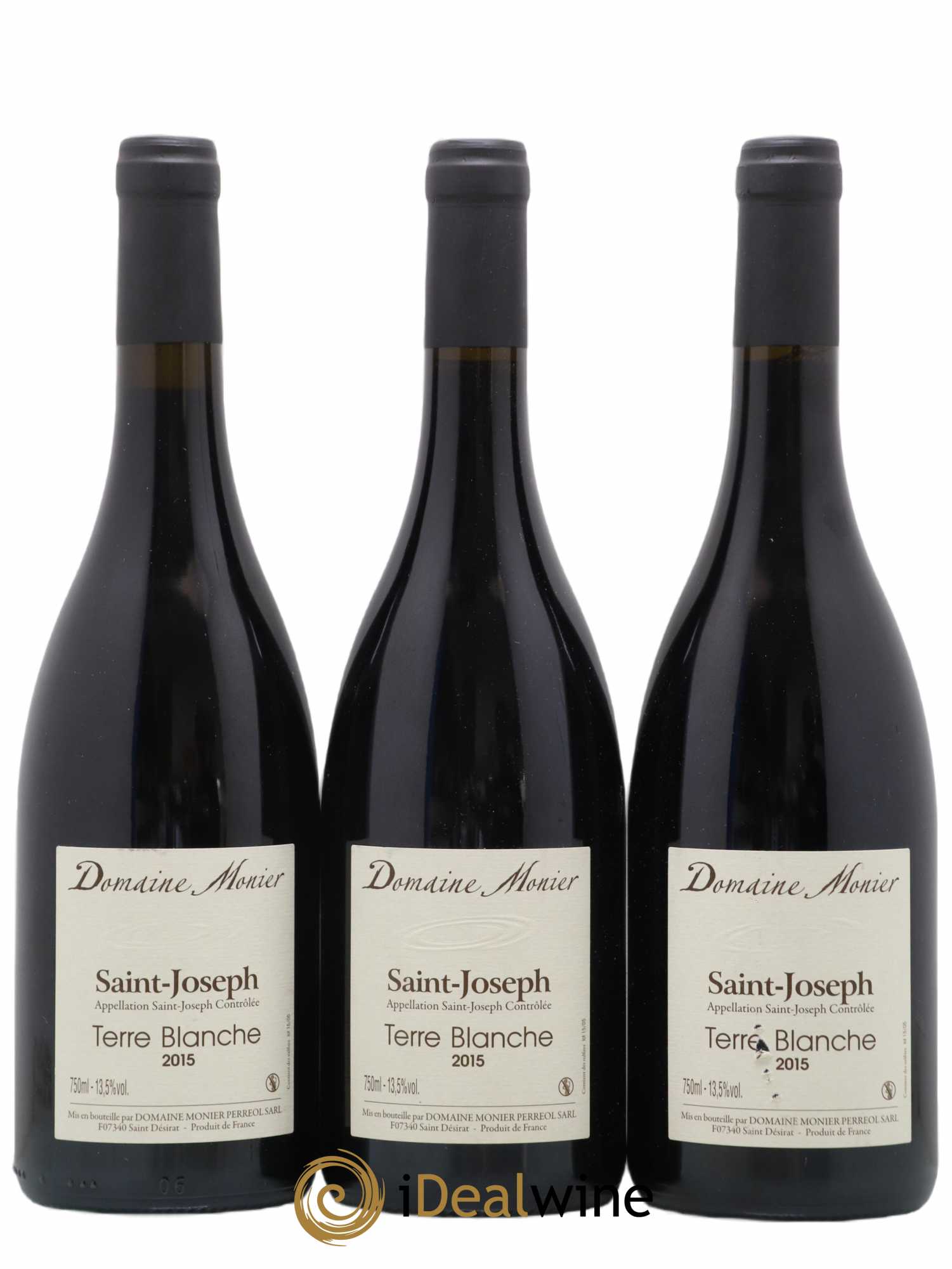 Saint-Joseph Monier Perréol Terre Blanche 2015 - Lot of 3 bottles - 0