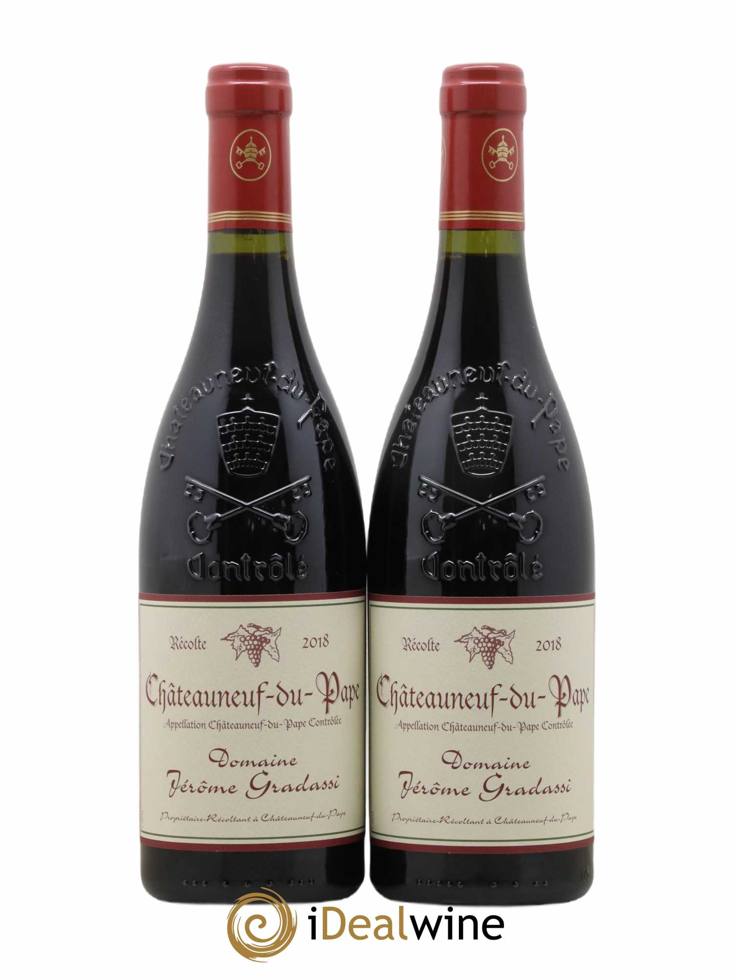 Châteauneuf-du-Pape Jerome Gradassi 2018 - Lot de 2 bouteilles - 0