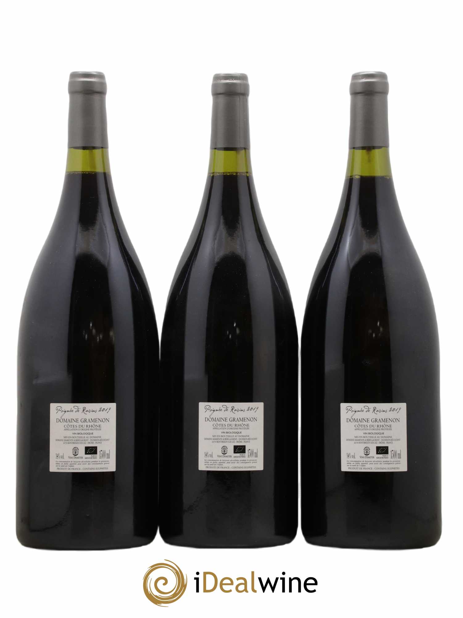 Côtes-du-Rhône Poignée de raisins Gramenon (Domaine) 2019 - Lot de 3 magnums - 1