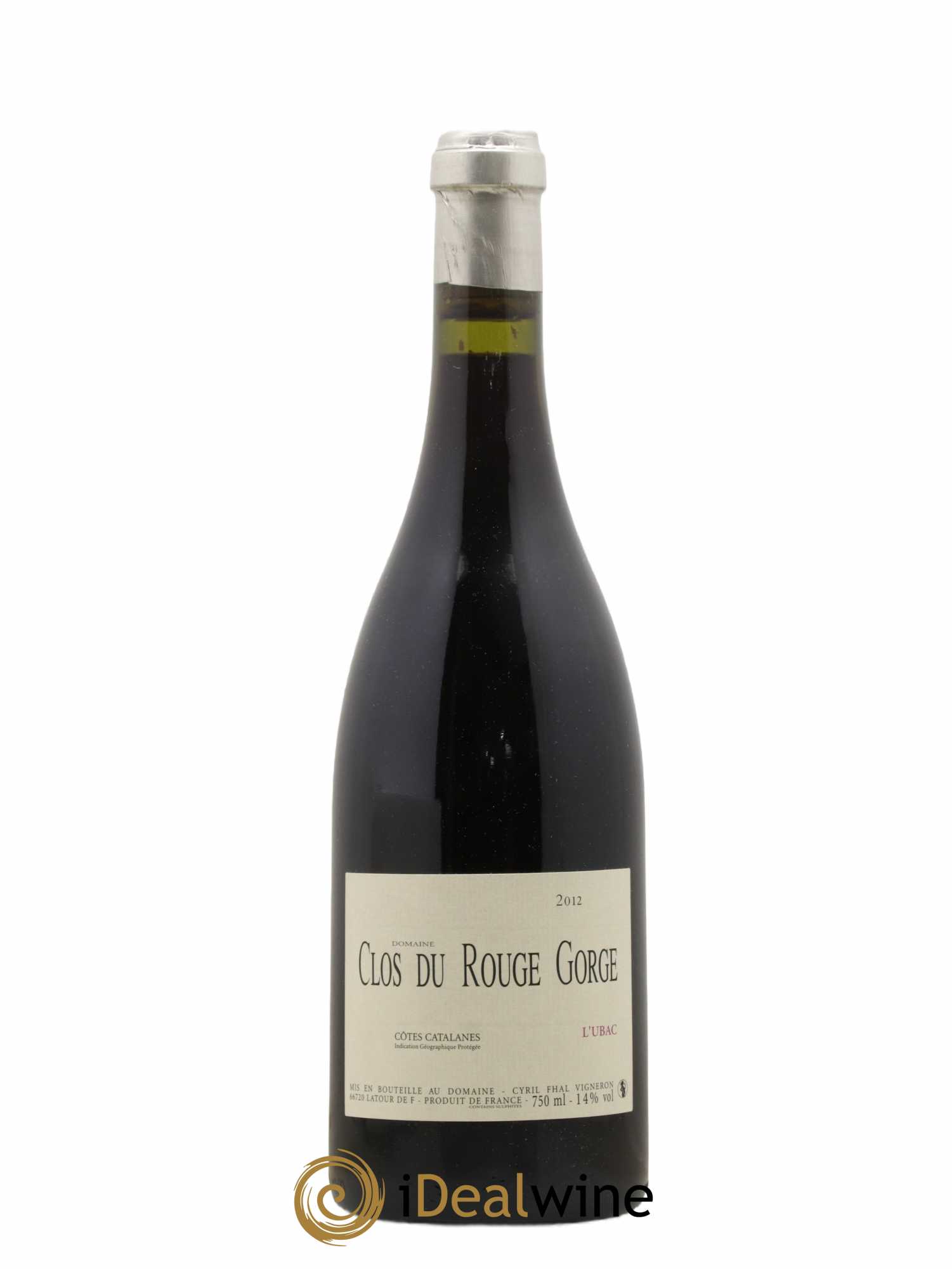 Côtes Catalanes Clos du Rouge Gorge L'Ubac Cyril Fhal 2012 - Lot of 1 bottle - 0