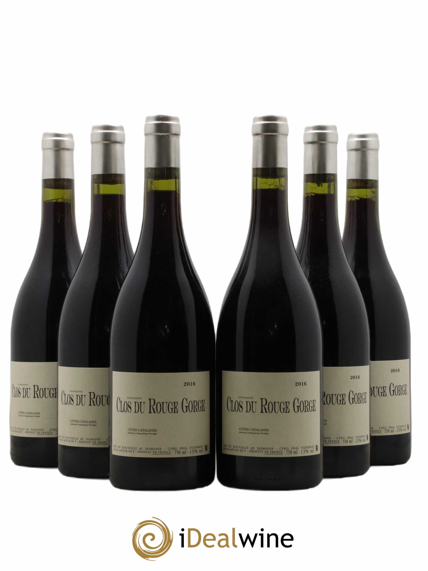 Côtes Catalanes Clos du Rouge Gorge Cyril Fhal 2016 - Lot de 6 bouteilles - 0