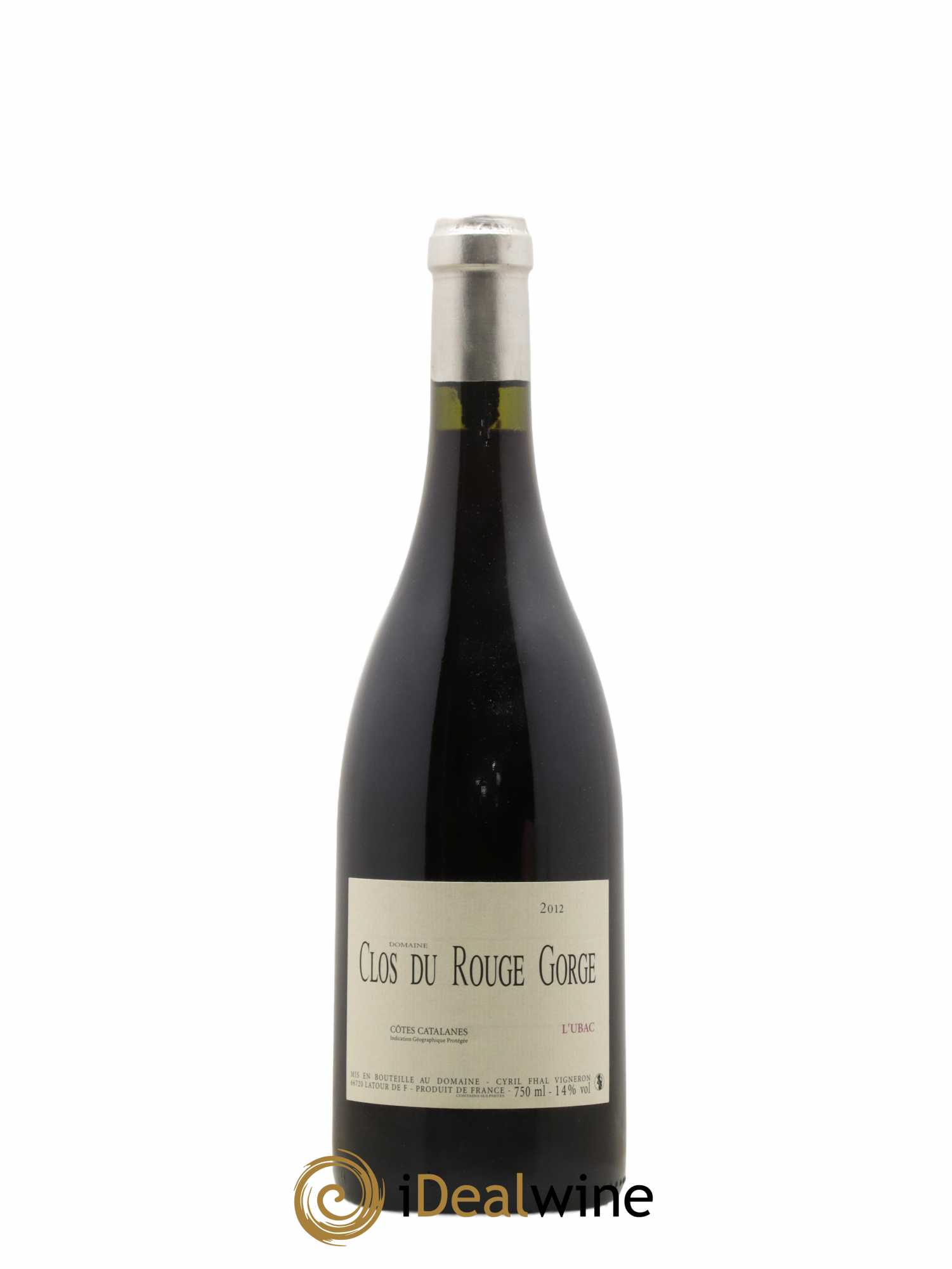 Côtes Catalanes Clos du Rouge Gorge L'Ubac Cyril Fhal 2012 - Lot de 1 bouteille - 0