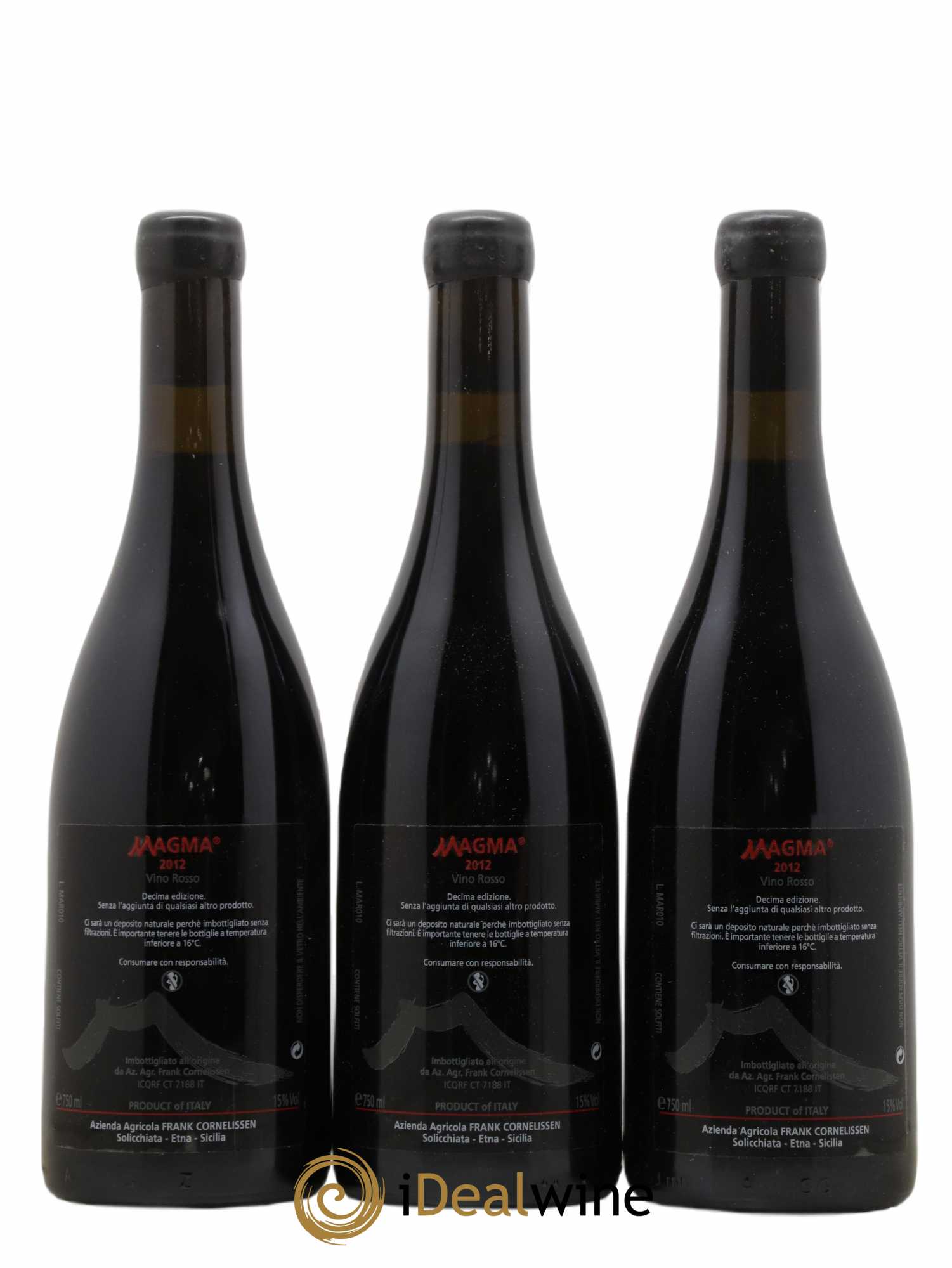 Terre Siciliane IGT Magma Frank Cornelissen 2012 - Lot de 3 bouteilles - 1