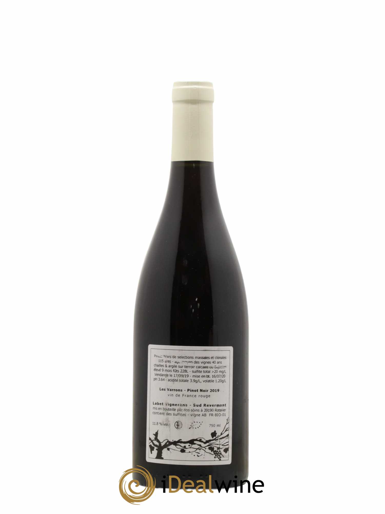 Côtes du Jura Pinot Noir Les Varrons Sélection Massale Romain - Julien  - Charline Labet 2019 - Lot of 1 bottle - 1