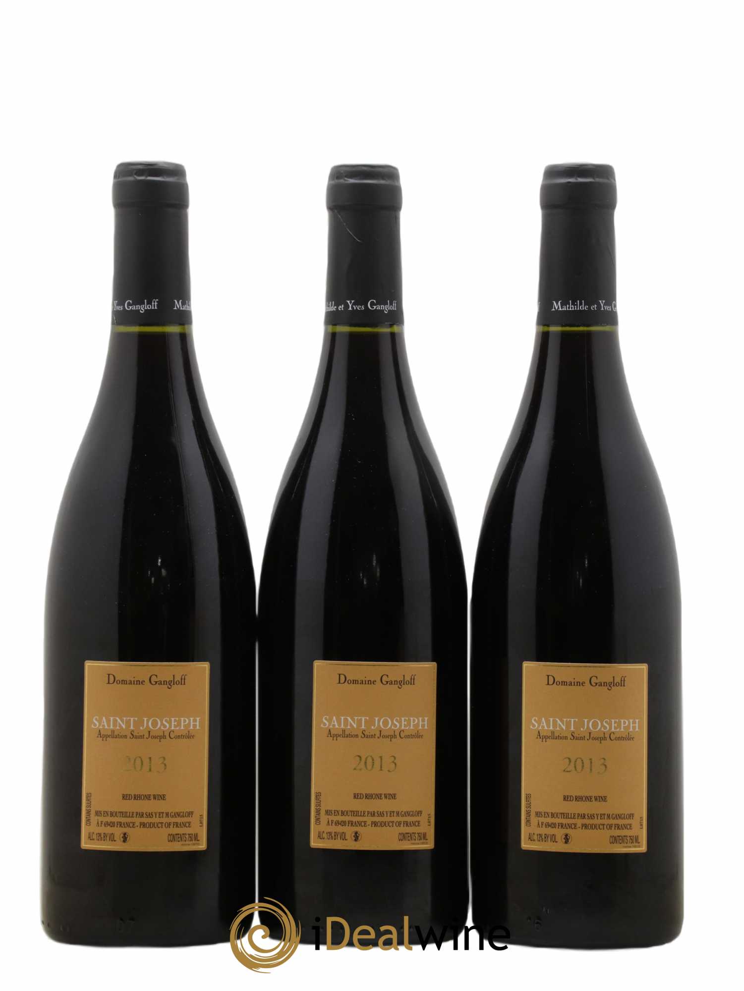 Saint-Joseph Gangloff (Domaine) 2013 - Lot of 3 bottles - 1