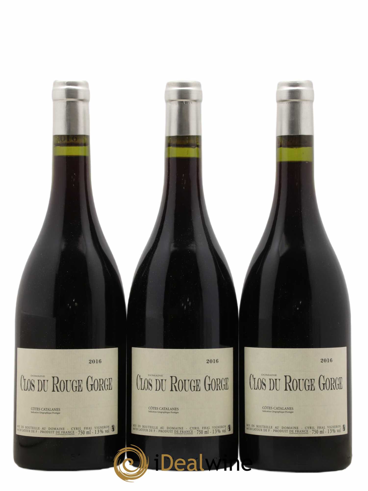 Côtes Catalanes Clos du Rouge Gorge Cyril Fhal 2016 - Lot de 3 bouteilles - 0