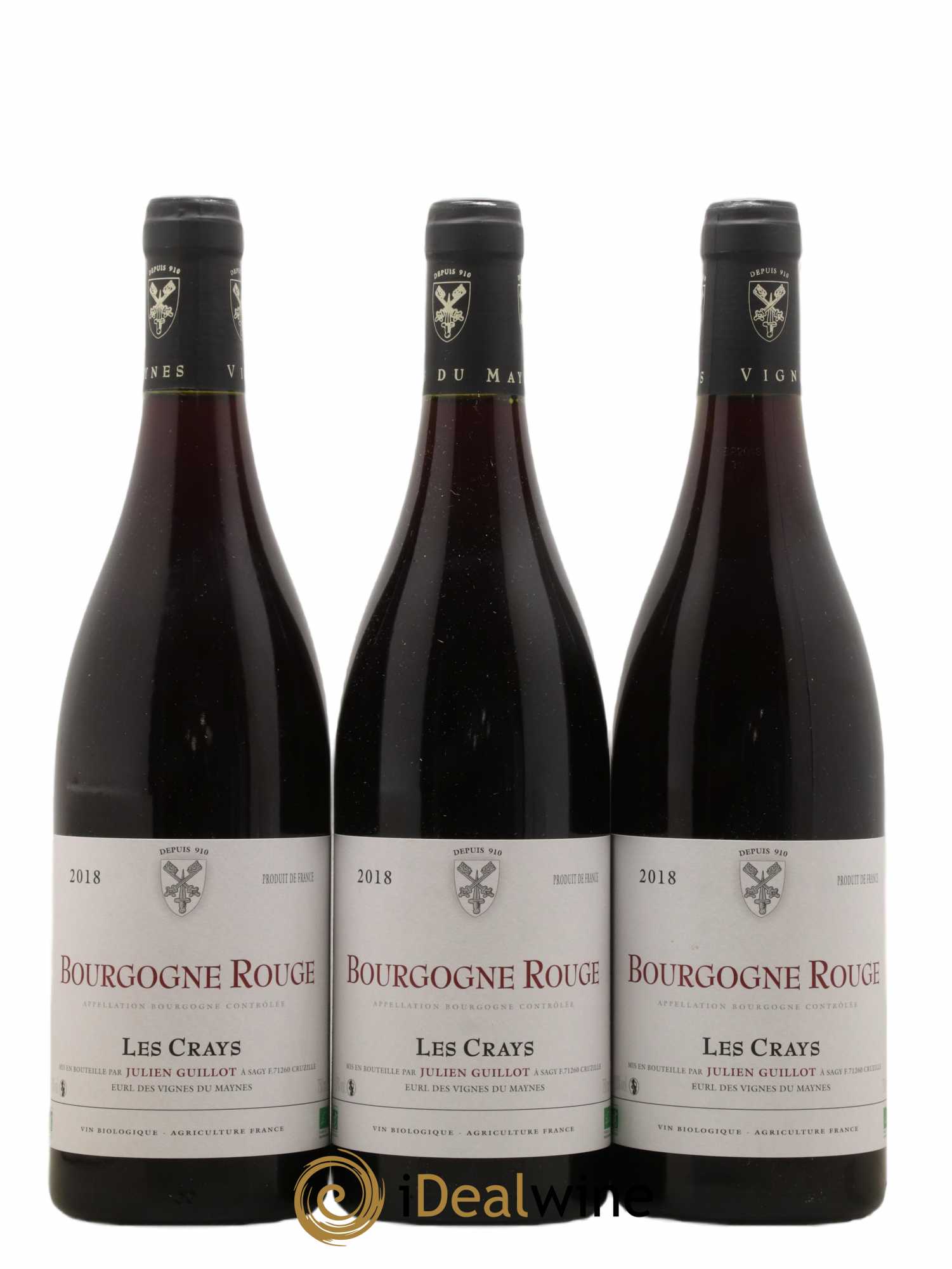 Bourgogne Les Crays Les Vignes du Maynes 2018 - Lot de 3 bouteilles - 0