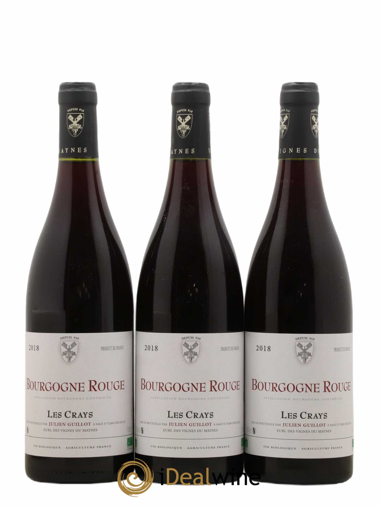 Bourgogne Les Crays Les Vignes du Maynes 2018 - Lot de 3 bouteilles - 0