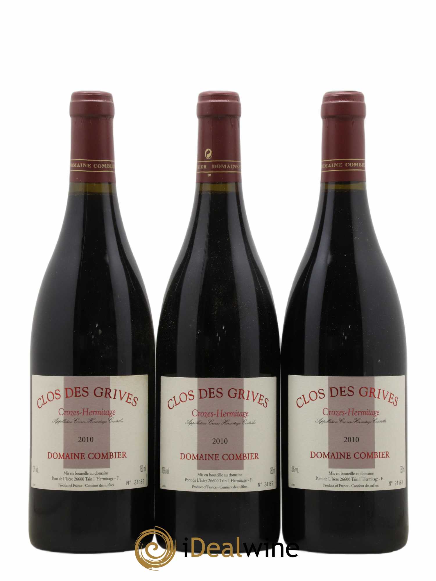Crozes-Hermitage Clos des Grives Combier 2010 - Lot de 12 bouteilles - 1