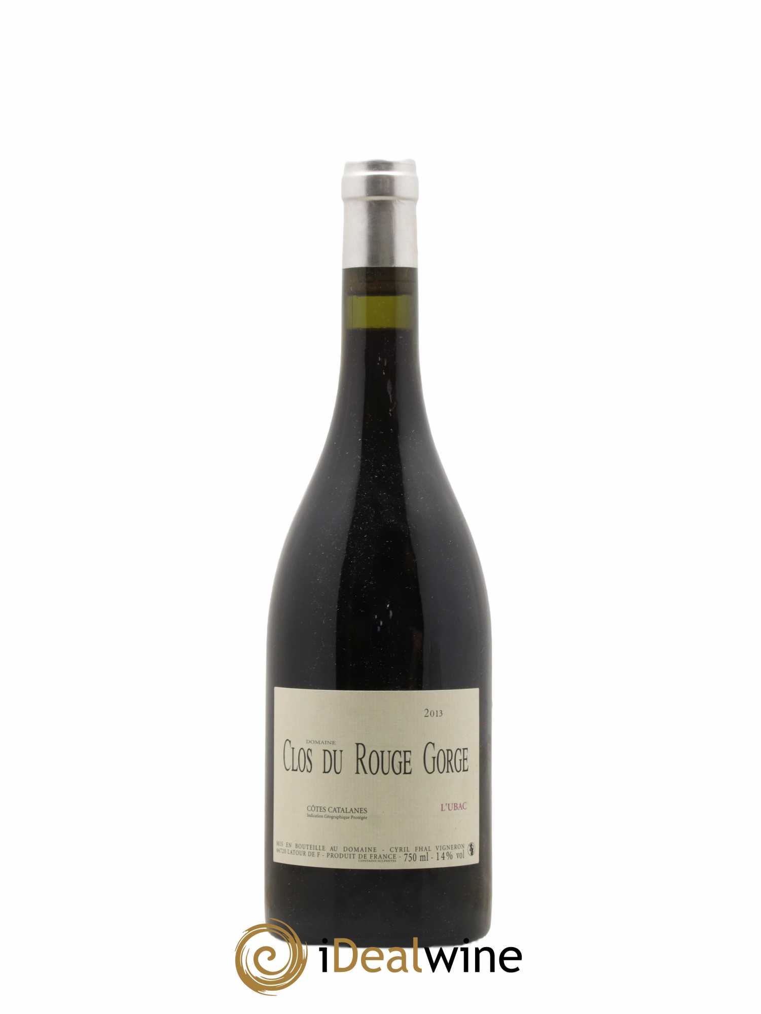 Côtes Catalanes Clos du Rouge Gorge L'Ubac Cyril Fhal 2013 - Lot of 1 bottle - 0