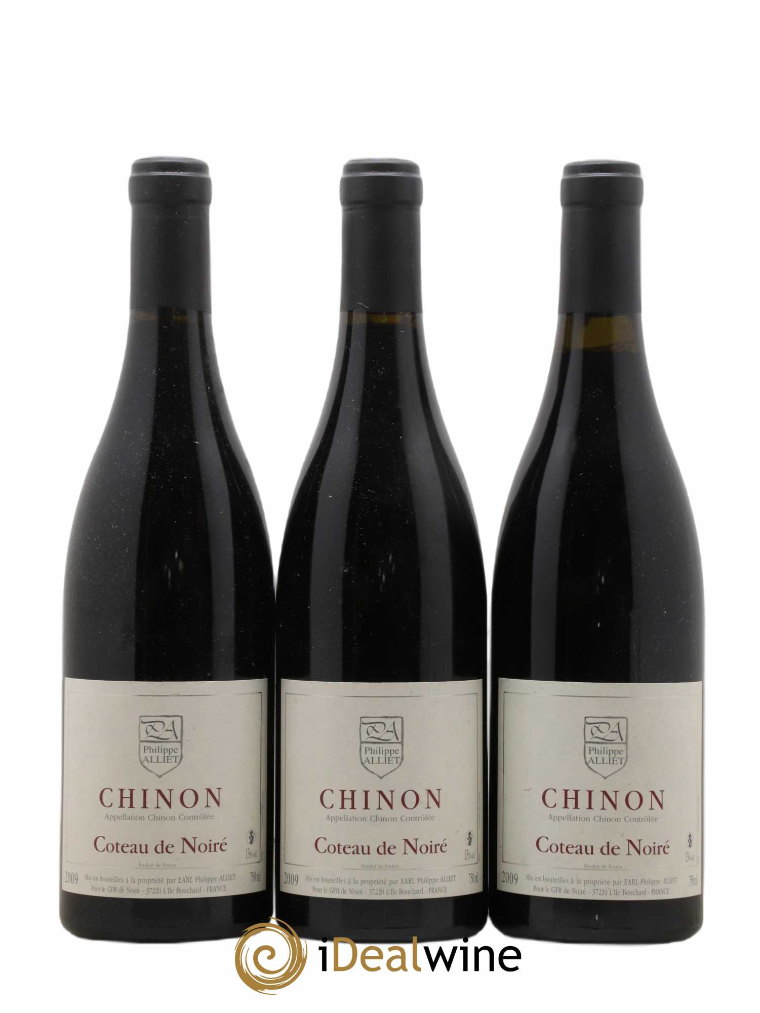 Chinon Coteau de Noiré Philippe Alliet 2009 - Lot de 3 bouteilles - 0