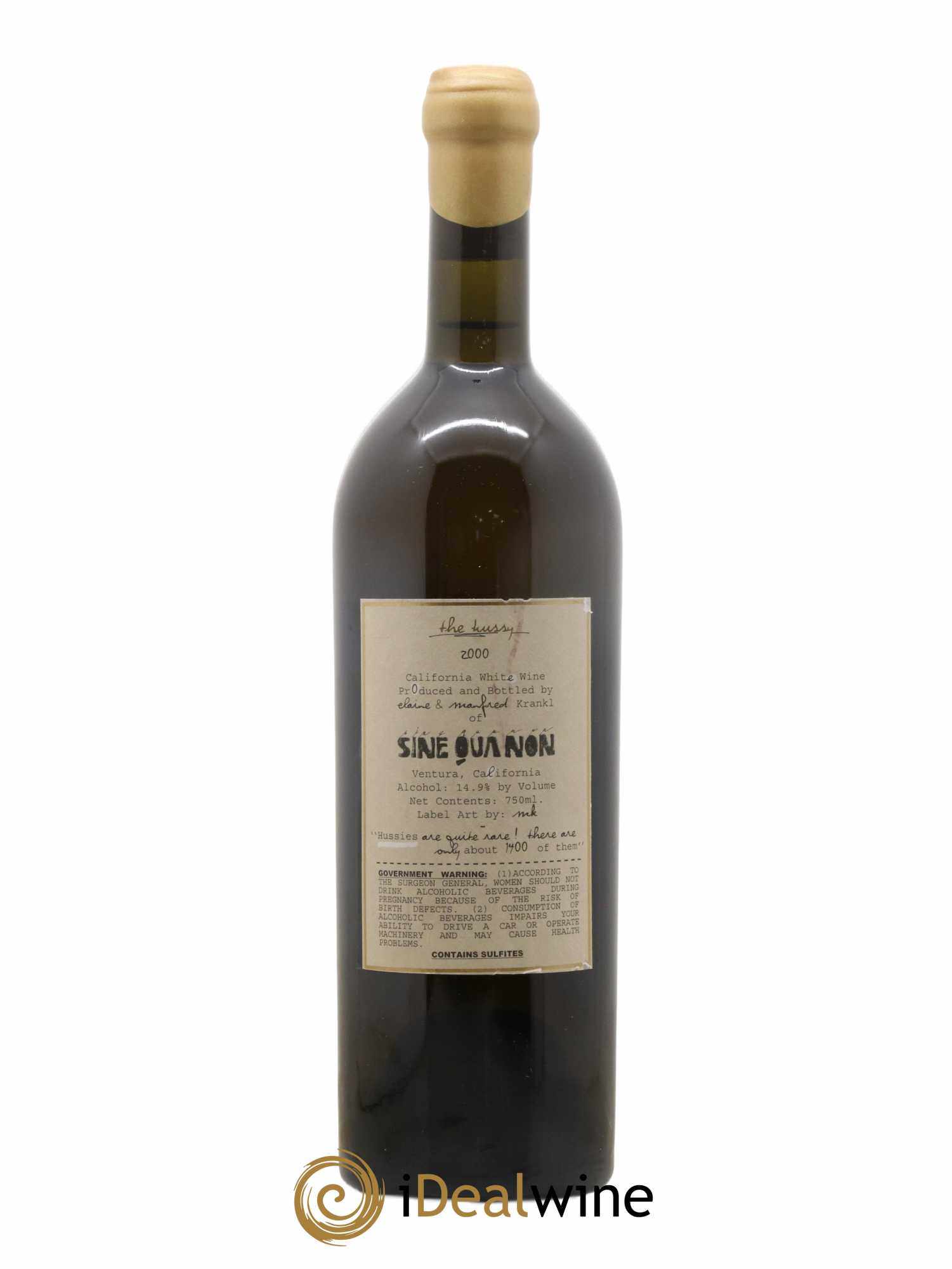 USA The Hussy Sine Qua Non 2000 - Lot de 1 bouteille - 1