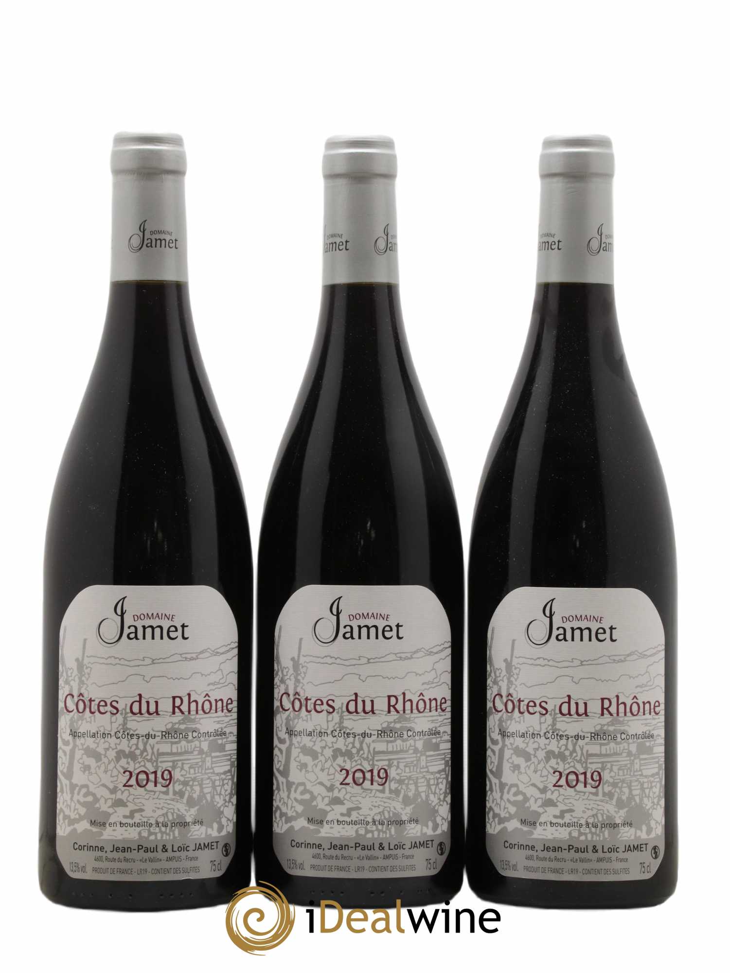 Côtes-du-Rhône Jamet (Domaine) 2019 - Lot de 3 bouteilles - 0