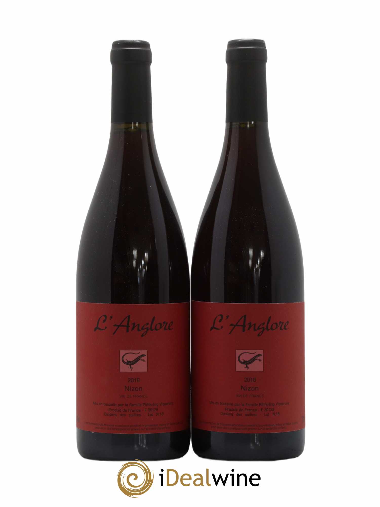 Vin de France Nizon L'Anglore 2018 - Lot de 2 bouteilles - 0