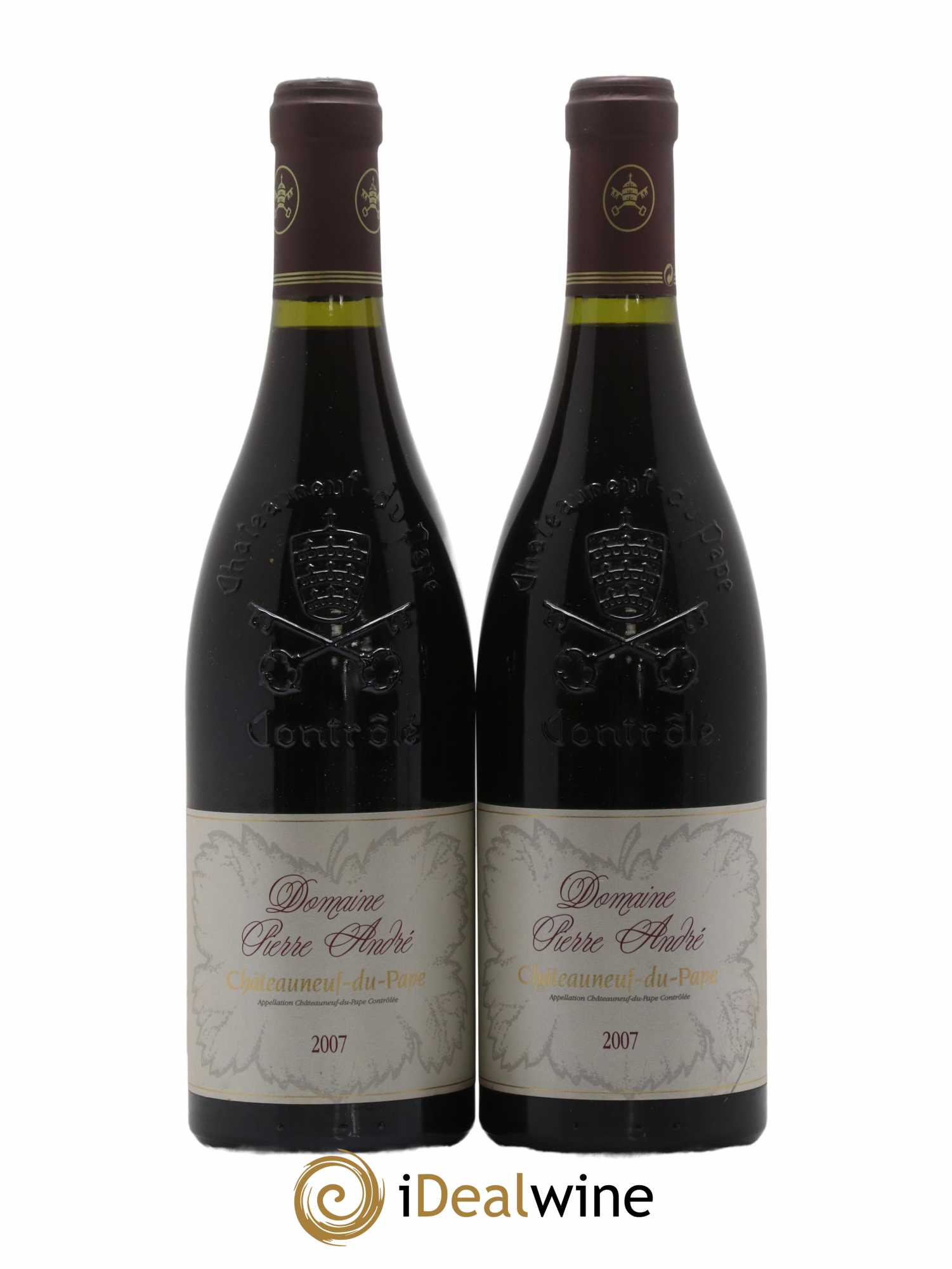 Châteauneuf-du-Pape Pierre André (Domaine) 2007 - Lot of 2 bottles - 0