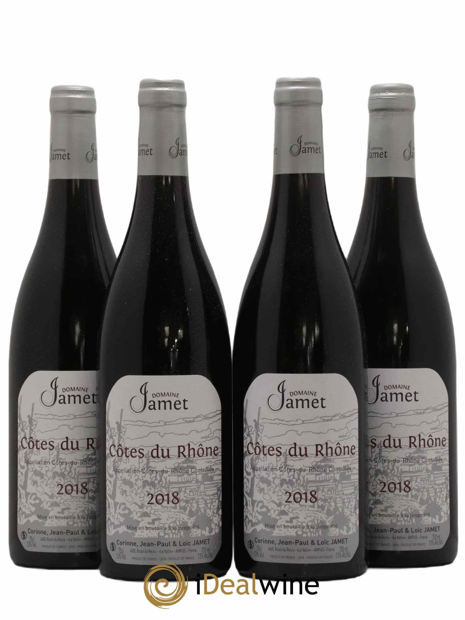 Côtes-du-Rhône Jamet (Domaine) 2018 - Lot de 4 bouteilles - 0