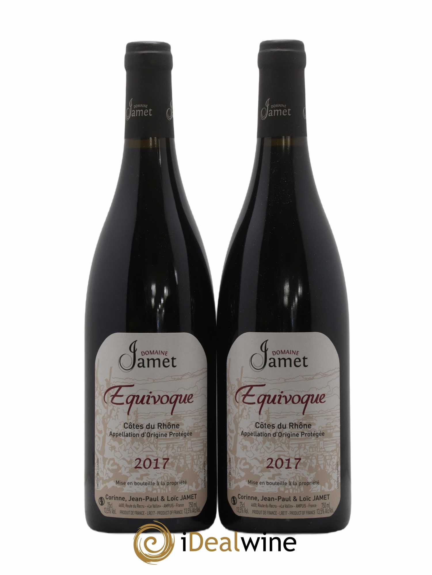 Côtes-du-Rhône Equivoque Jamet (Domaine) 2017 - Lot de 2 bouteilles - 0