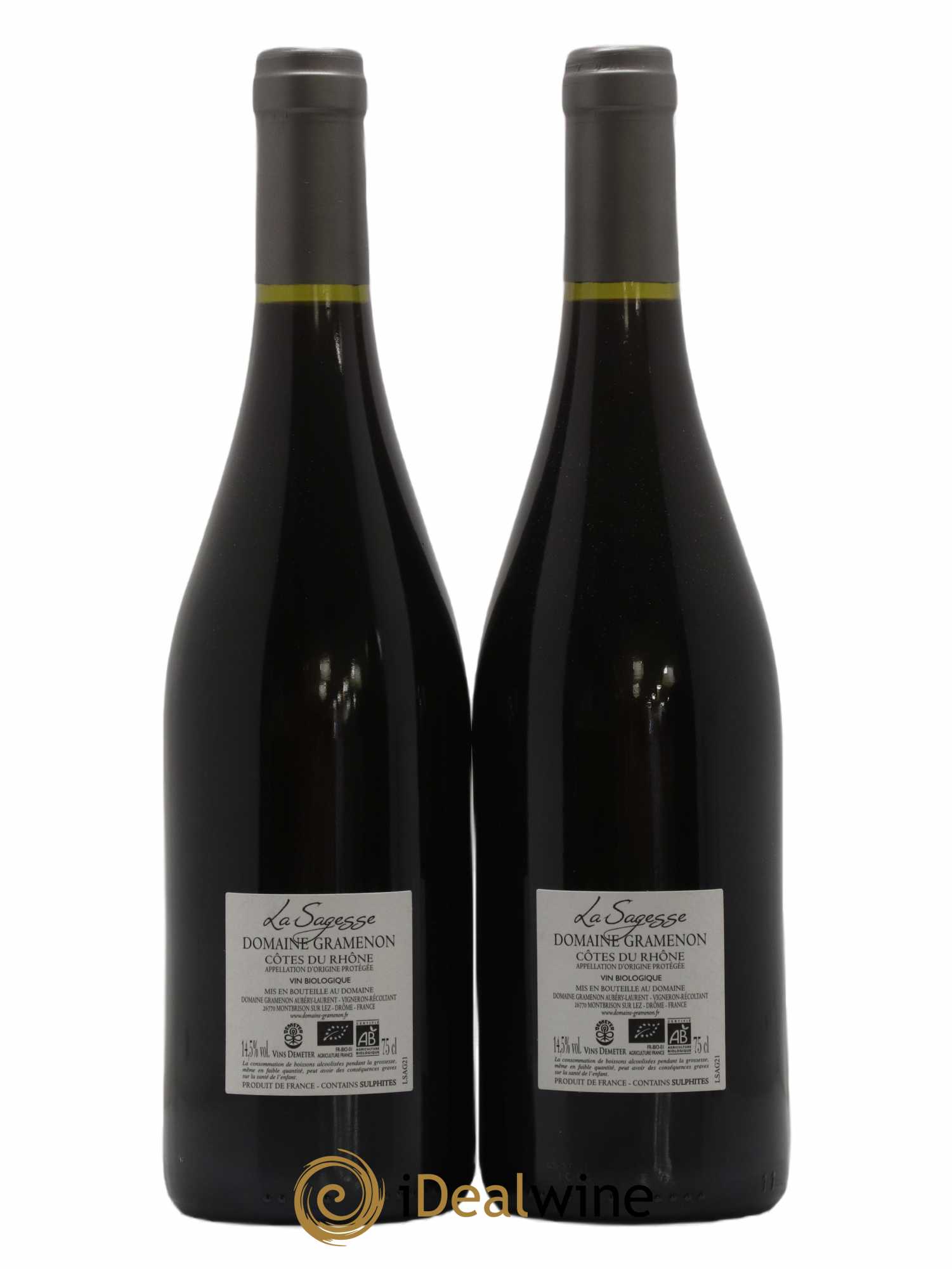 Côtes-du-Rhône La Sagesse Gramenon (Domaine) 2021 - Lot de 2 bouteilles - 1