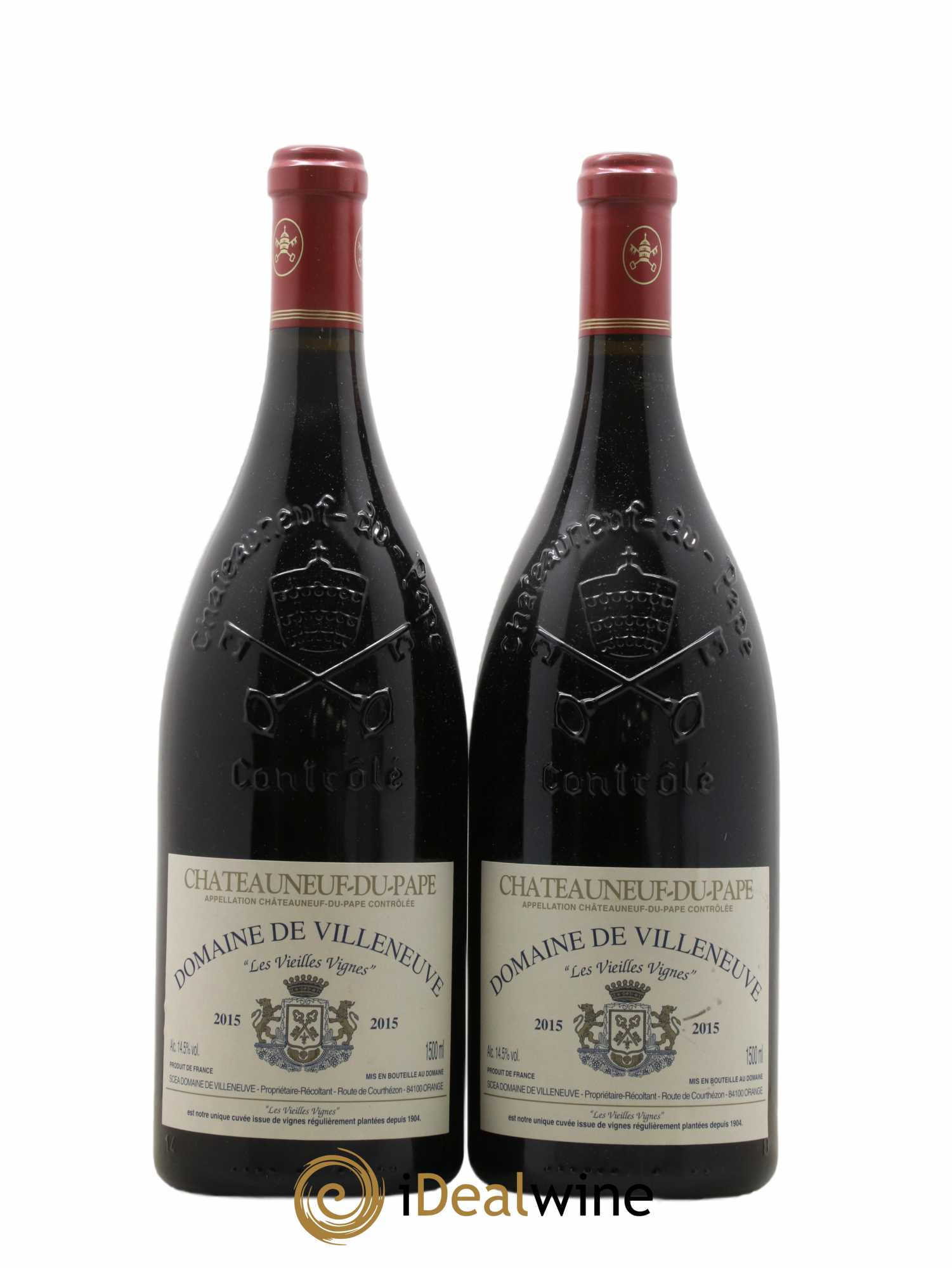 Châteauneuf-du-Pape Vieilles Vignes Domaine de Villeneuve 2015 - Lot de 2 magnums - 0