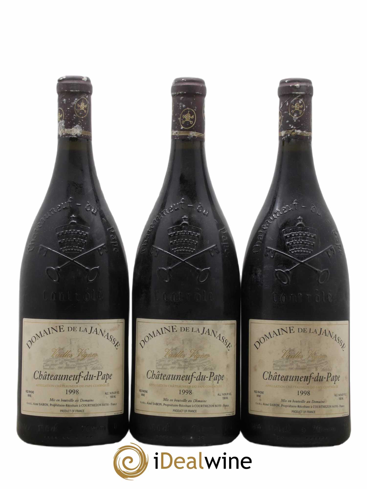 Châteauneuf-du-Pape Cuvée Vieilles Vignes La Janasse (Domaine de) 1998 - Lot de 3 magnums - 0