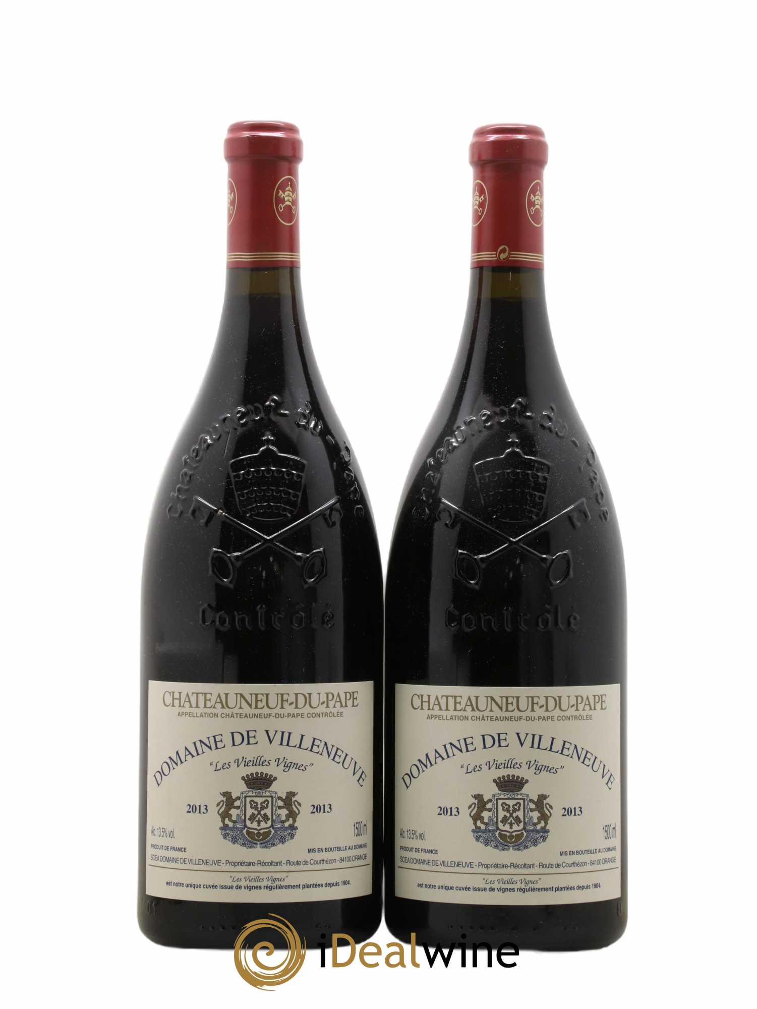 Châteauneuf-du-Pape Vieilles Vignes Domaine de Villeneuve 2013 - Lotto di 2 magnum - 0