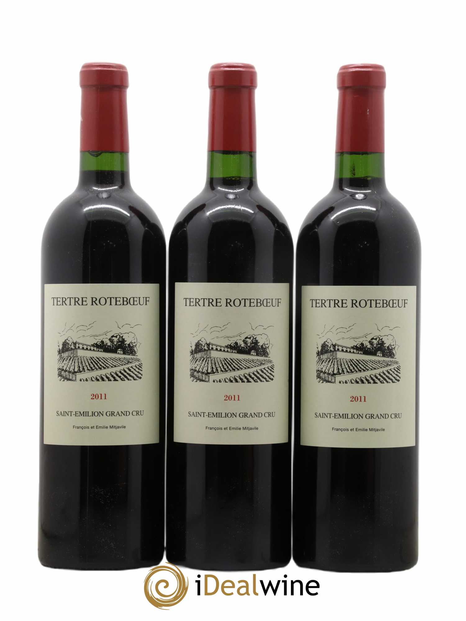 Château Tertre Roteboeuf 2011 - Lot of 3 bottles - 0