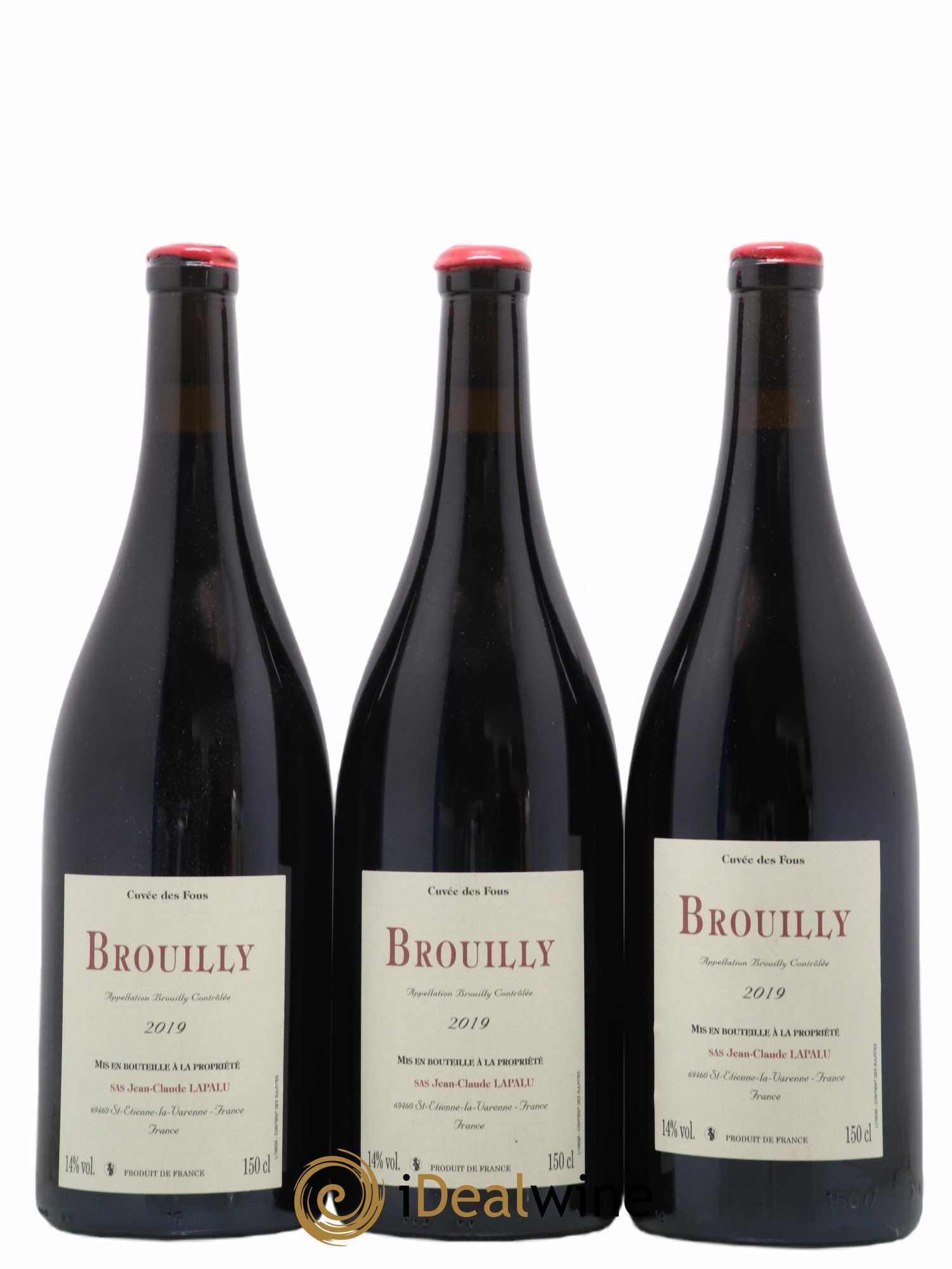 Brouilly Cuvée des Fous Jean-Claude Lapalu 2019 - Lot de 3 magnums - 0