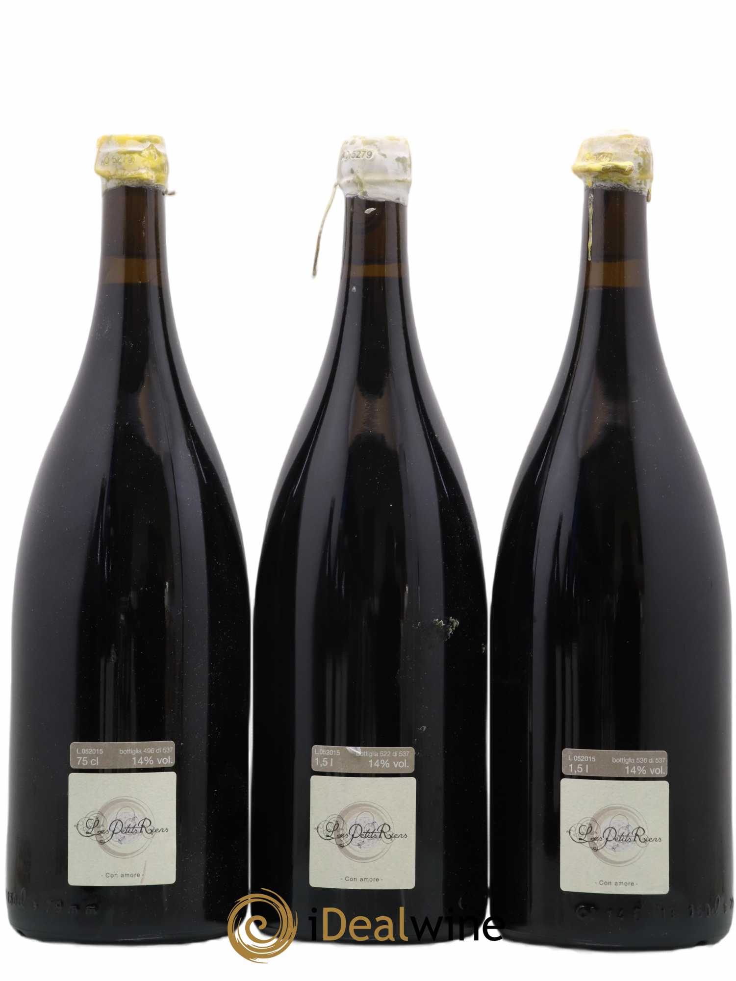 Italie Vino Rosso Entre Ciel et Terre Les Petits Riens 2015 - Lot of 3 magnums - 1