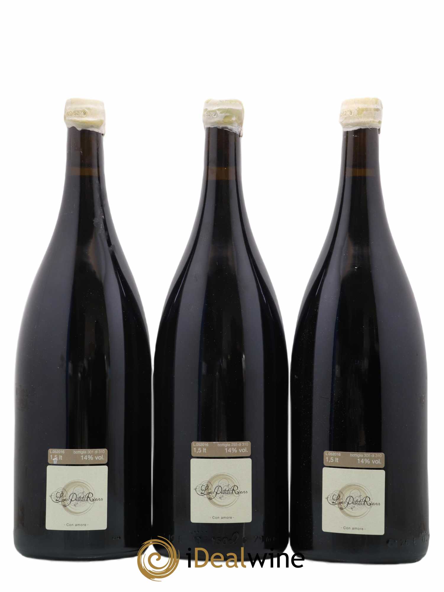 Italie Vino Rosso Grain de Neige Les Petits Riens 2016 - Lot of 3 magnums - 1