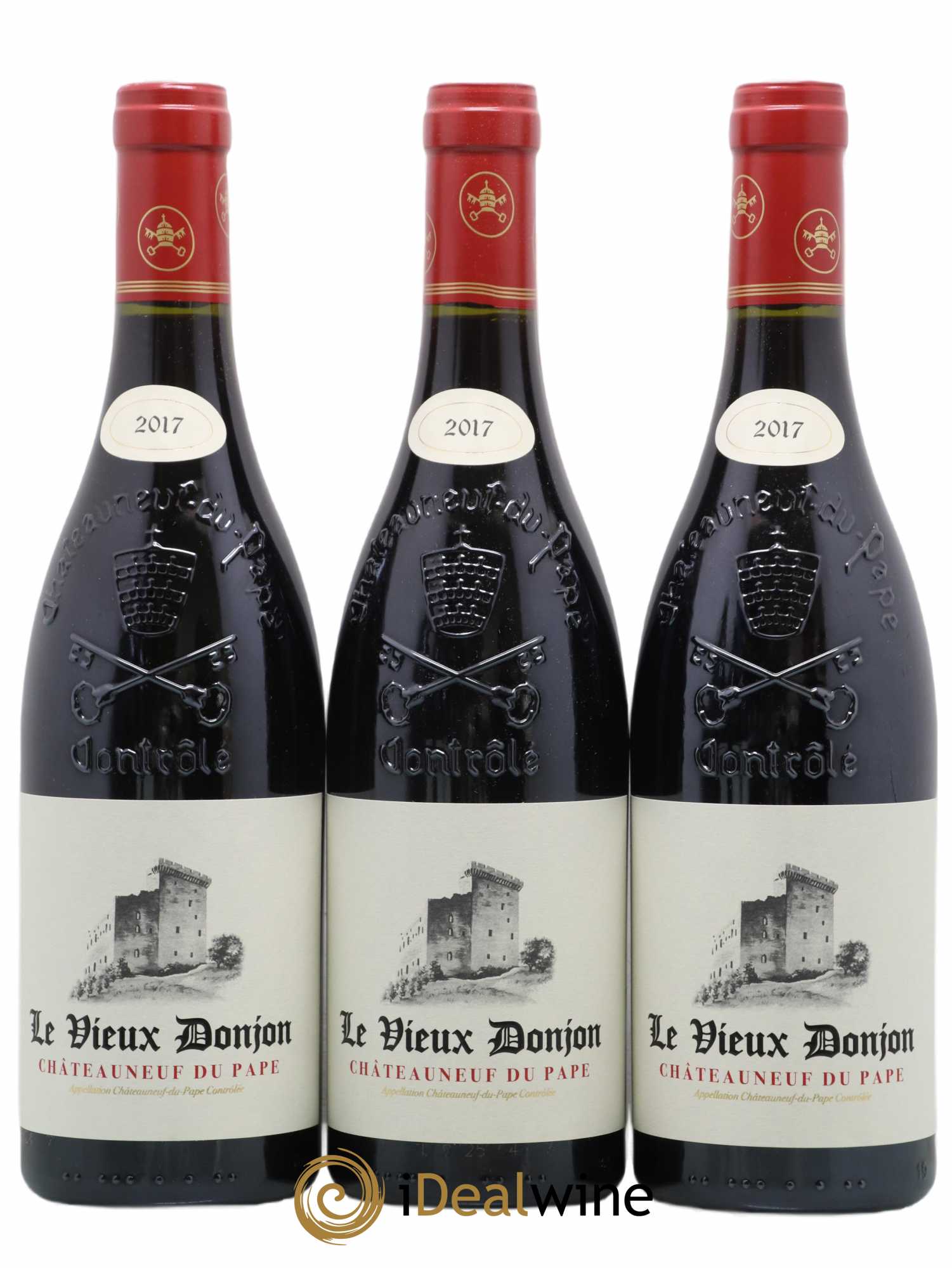 Châteauneuf-du-Pape Le Vieux Donjon Michel Lucien 2017 - Lot de 3 bouteilles - 0