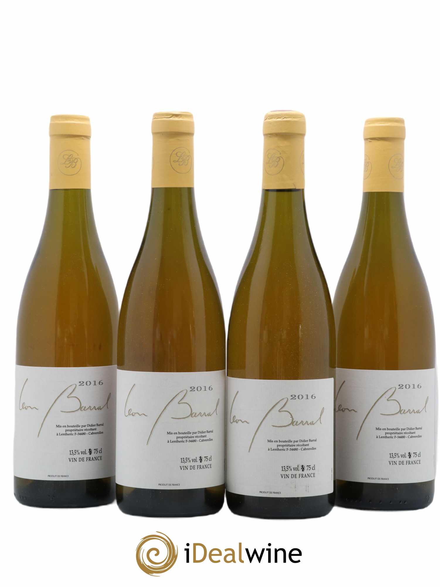 Vin de France Terret Blanc Domaine Léon Barral 2016 - Lot de 4 bouteilles - 0