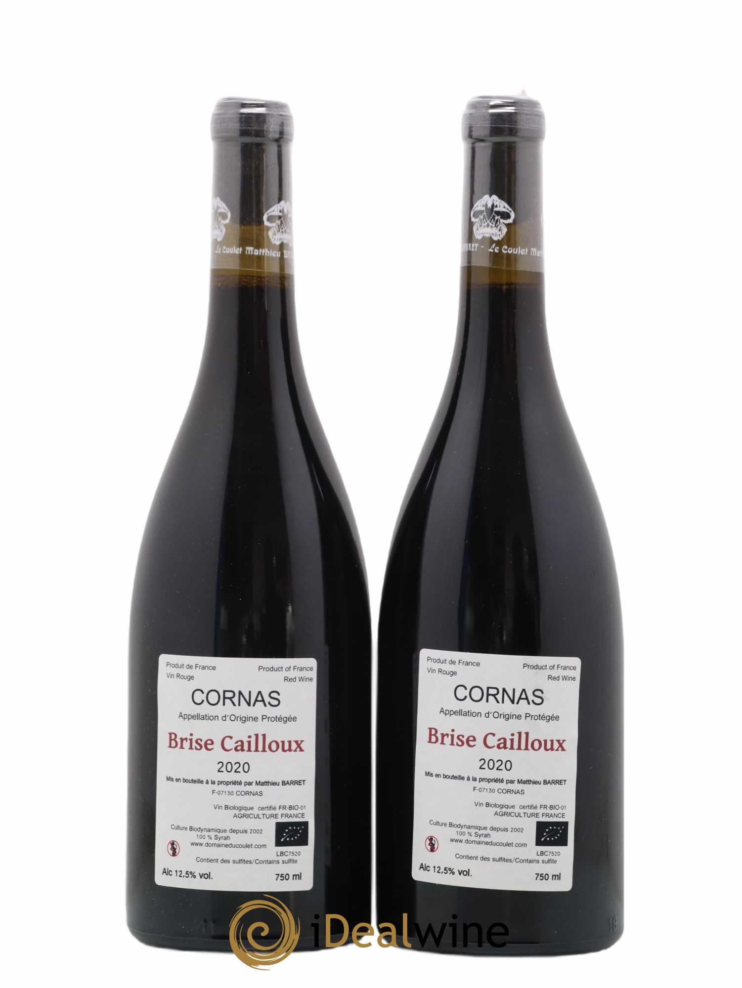 Cornas Brise Cailloux Coulet (Domaine du) - Matthieu Barret 2020 - Lot of 2 bottles - 1