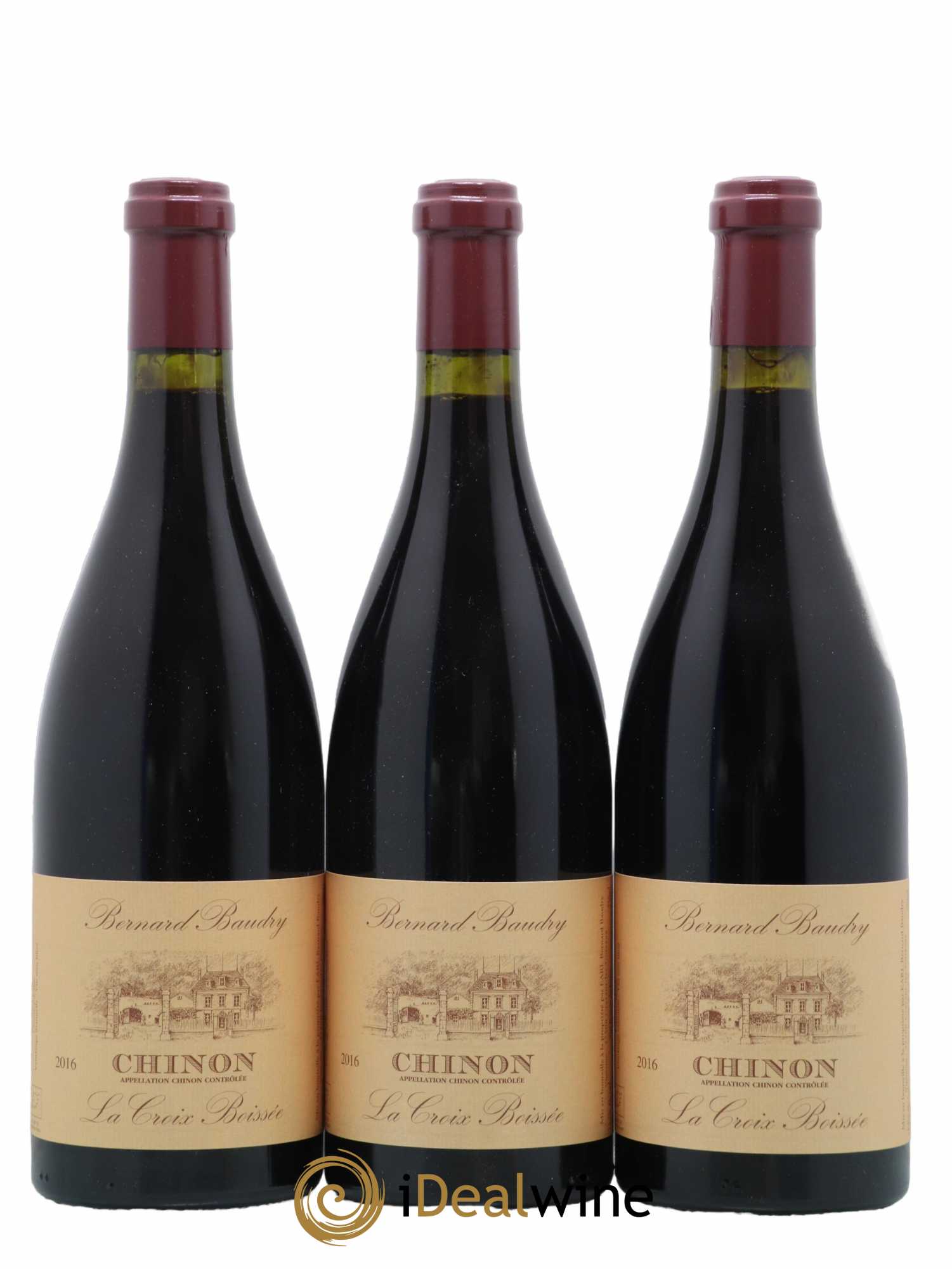 Chinon La Croix Boissée Bernard Baudry 2016 - Lot of 3 bottles - 0