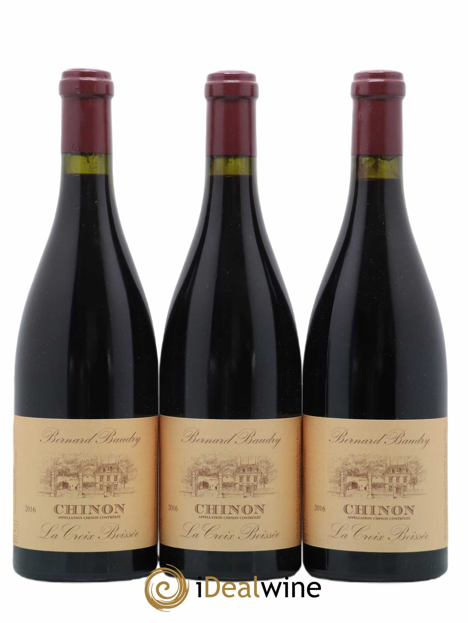 Chinon La Croix Boissée Bernard Baudry 2016 - Lot of 3 bottles - 0