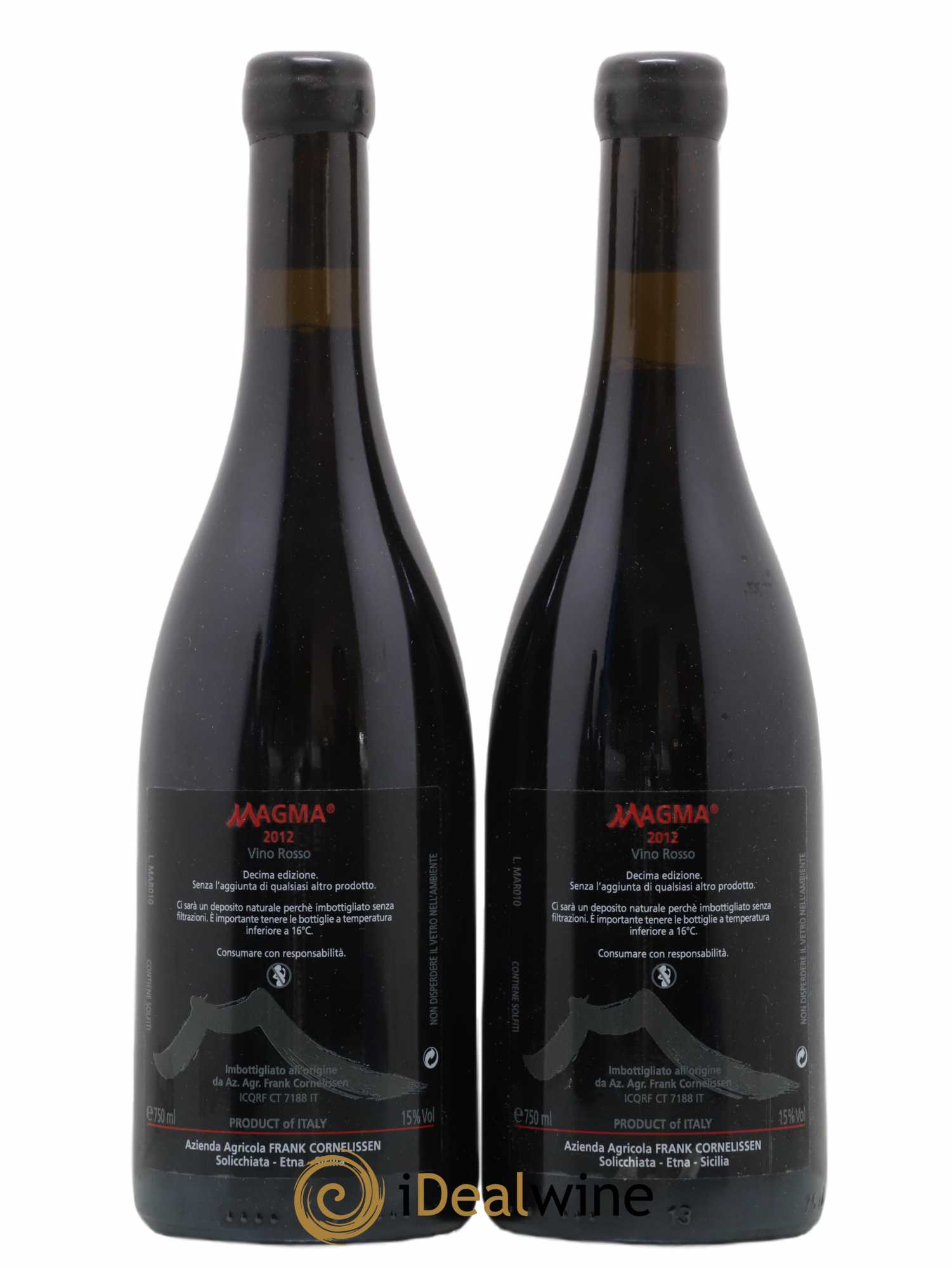 Terre Siciliane IGT Magma Frank Cornelissen 2012 - Lot de 2 bouteilles - 1