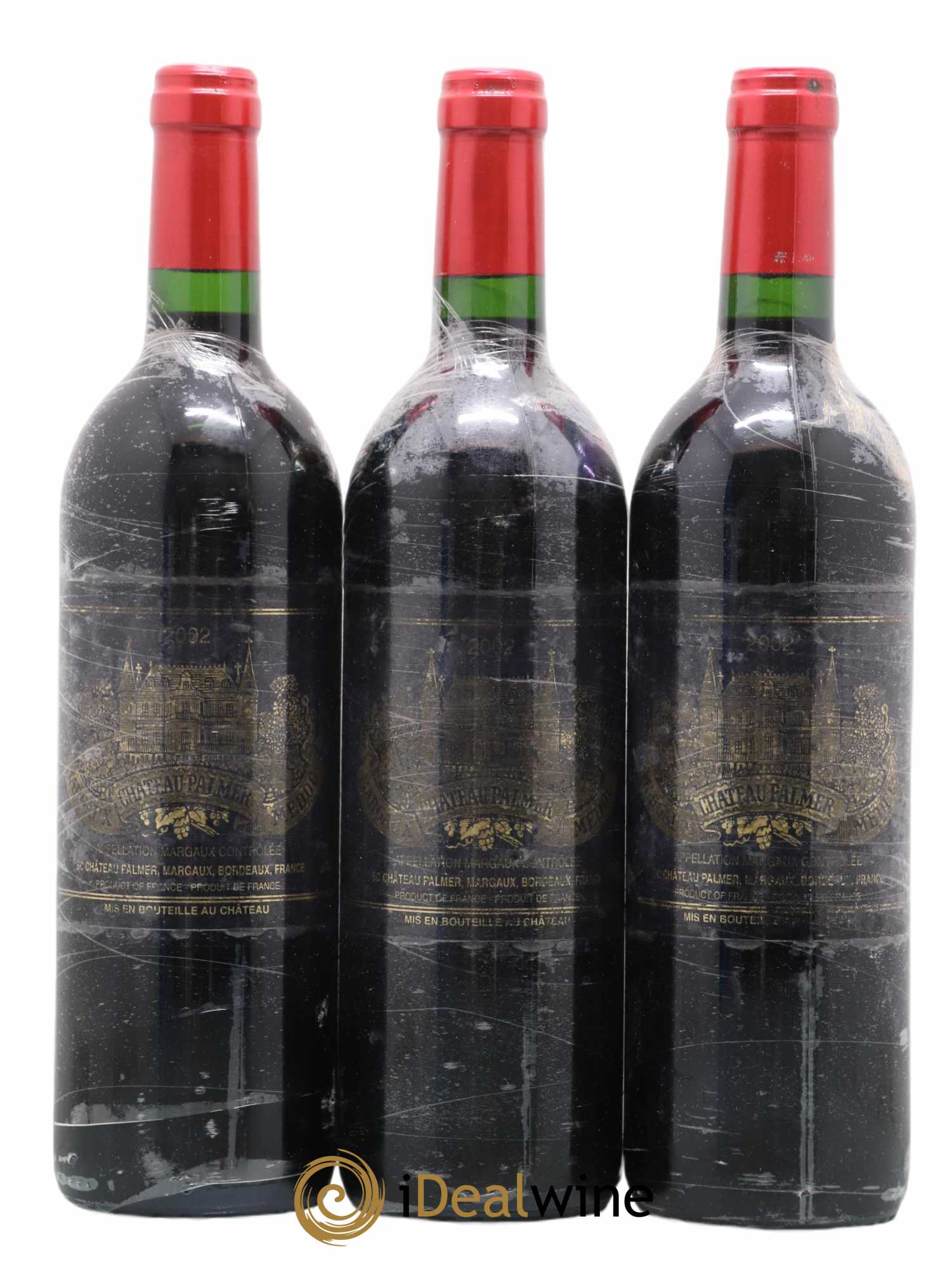 Château Palmer 3ème Grand Cru Classé 2002 - Lot of 3 bottles - 0