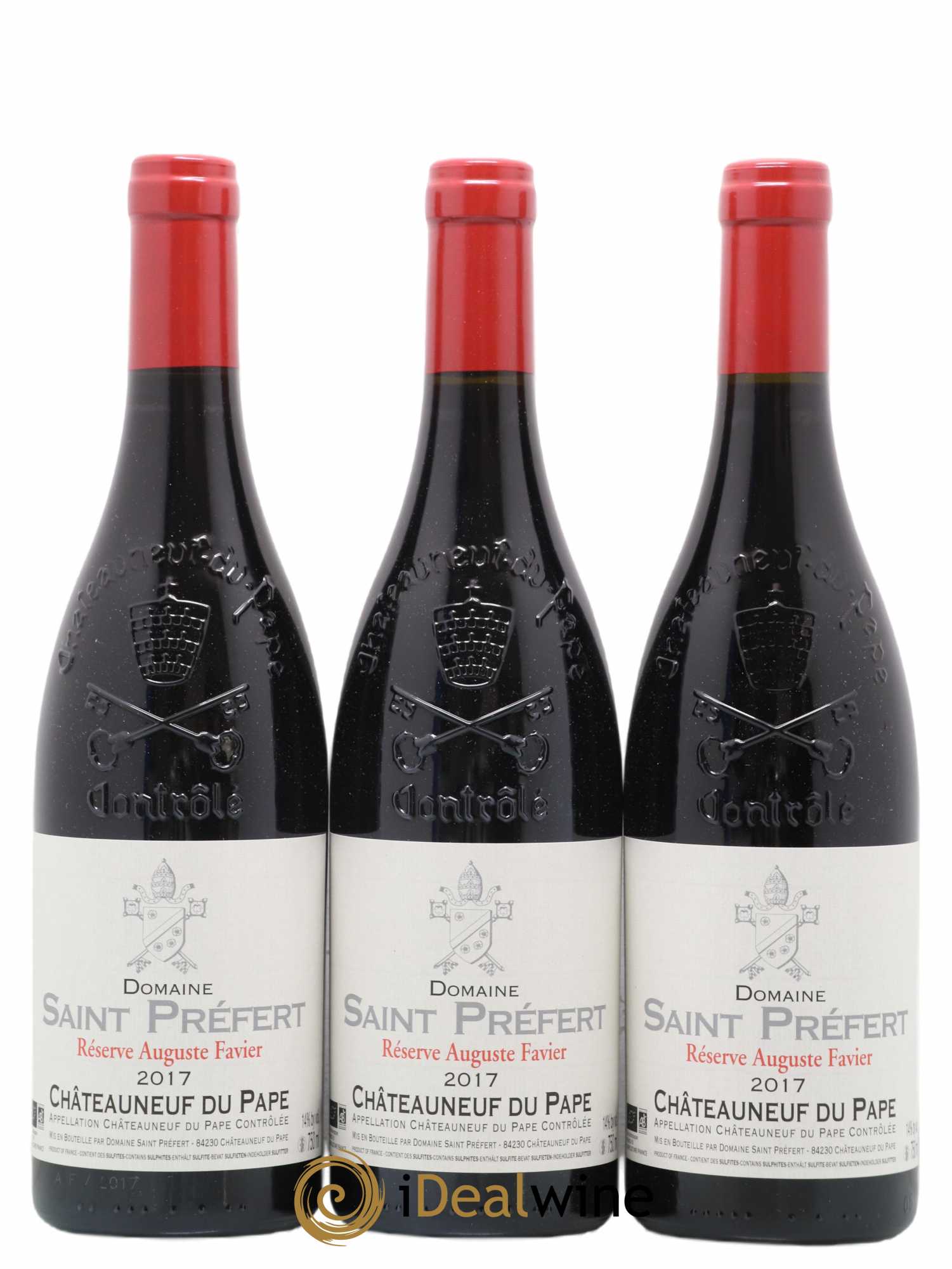 Châteauneuf-du-Pape Réserve Auguste Favier Domaine Saint-Préfert 2017 - Lot de 3 bouteilles - 0