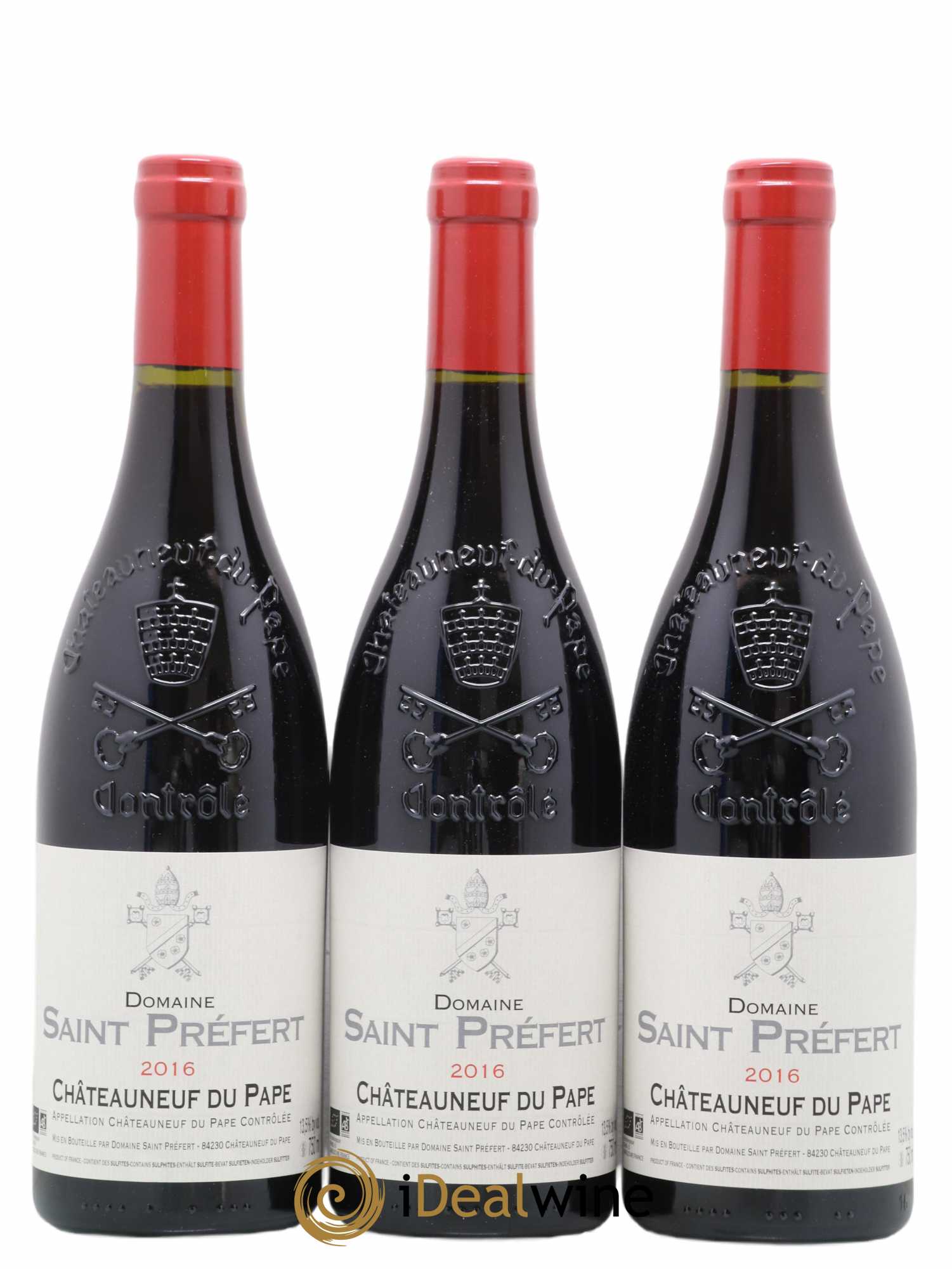 Châteauneuf-du-Pape Domaine Saint-Préfert 2016 - Lot de 3 bouteilles - 0