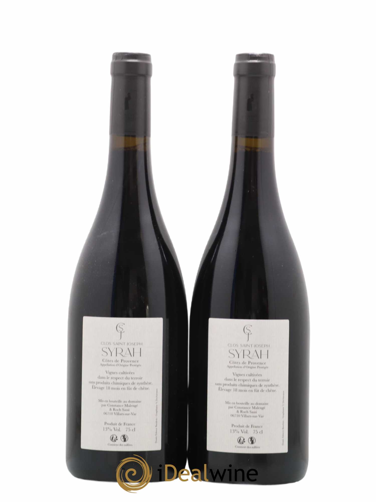 Côtes de Provence Syrah Les Planches La Gardivole Clos Saint Joseph 2020 - Lot de 2 bouteilles - 1