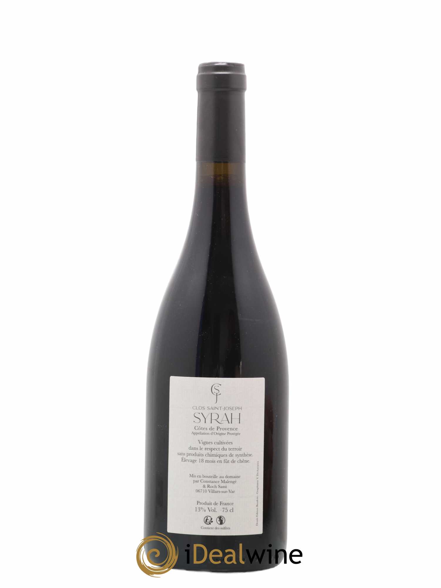 Côtes de Provence Syrah Les Planches La Gardivole Clos Saint Joseph 2020 - Lot de 1 bouteille - 1