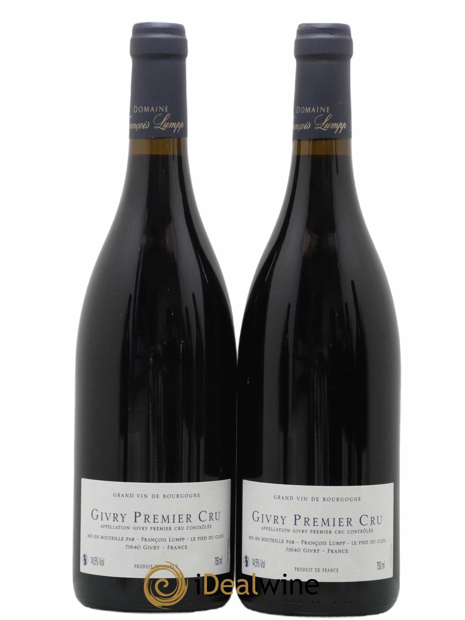 Givry 1er Cru Clos du Cras Long François Lumpp (Domaine) 2020 - Lot of 2 bottles - 1