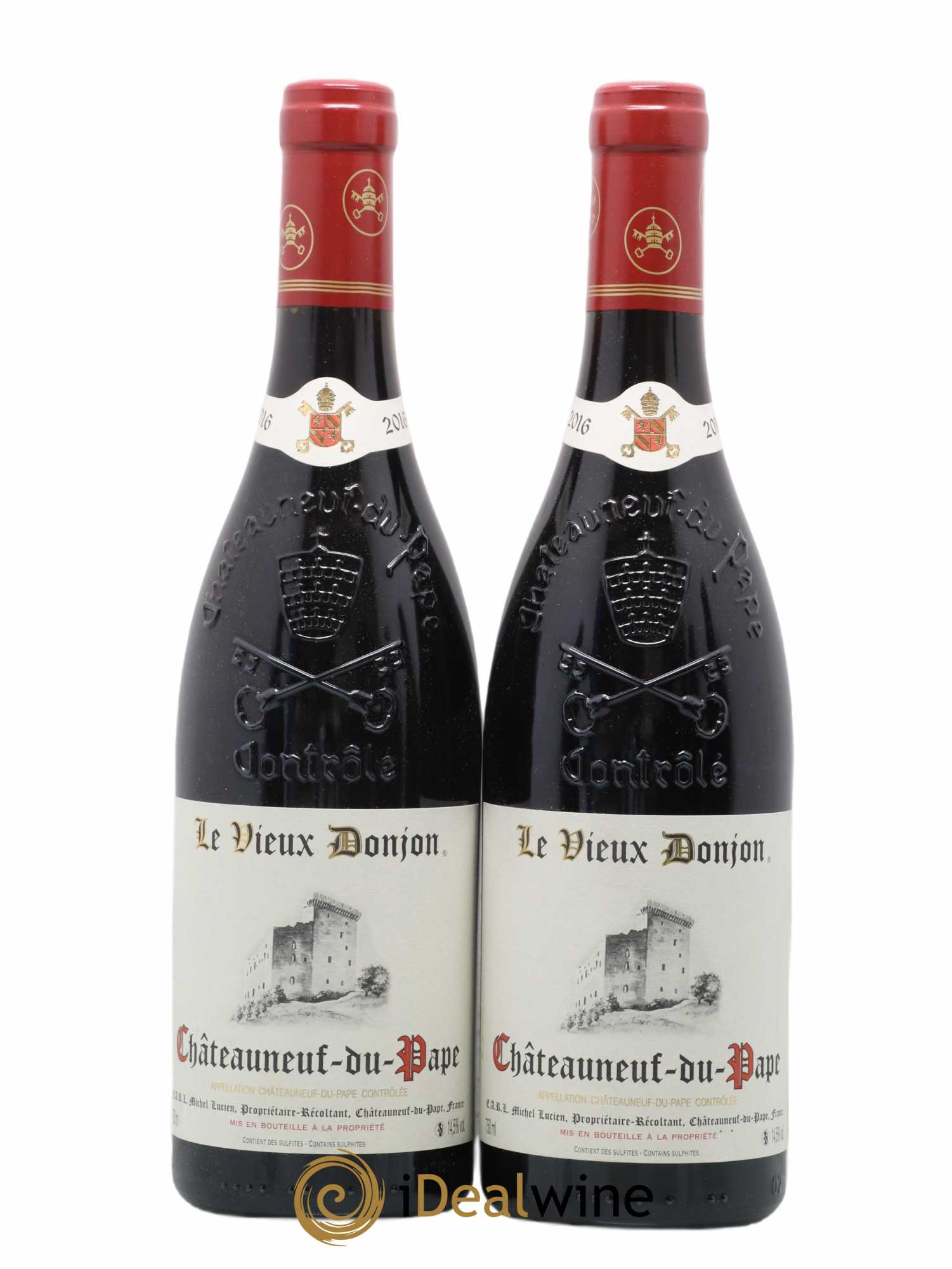 Châteauneuf-du-Pape Le Vieux Donjon Michel Lucien 2016 - Lot de 2 bouteilles - 0